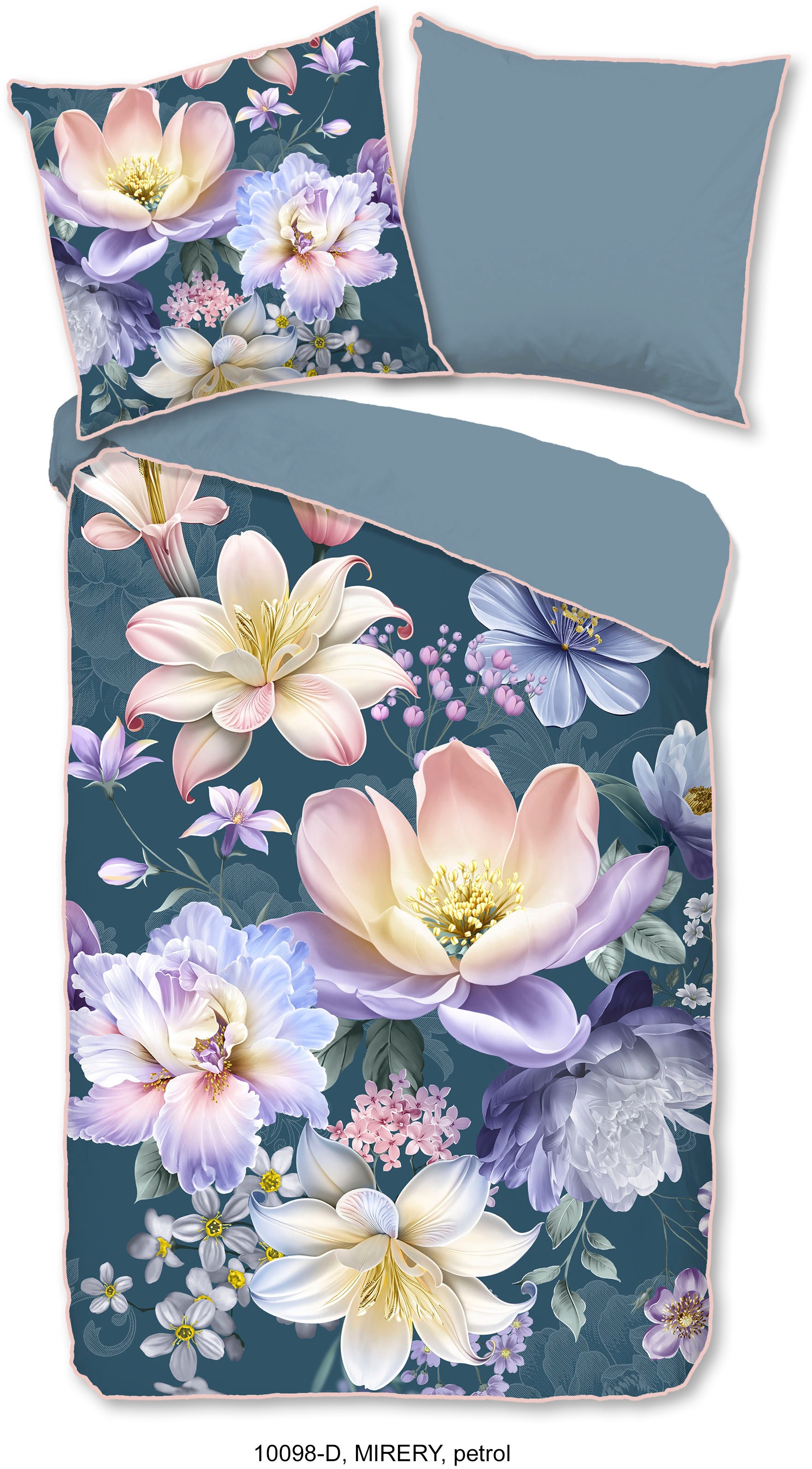 Descanso Wendebettwäsche "Mirery" 3 Stk. tlg. Satin, Reißverschluss, Paspel günstig online kaufen