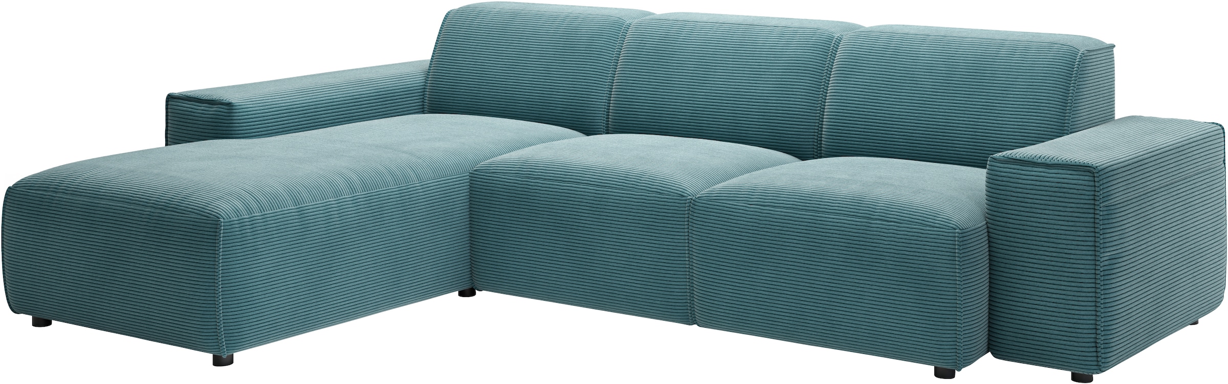 andas Ecksofa »Glimminge L-Form auch in Breitcord, Feincord + Easy care-Bezug,«, Breite 264, Zierkissen
