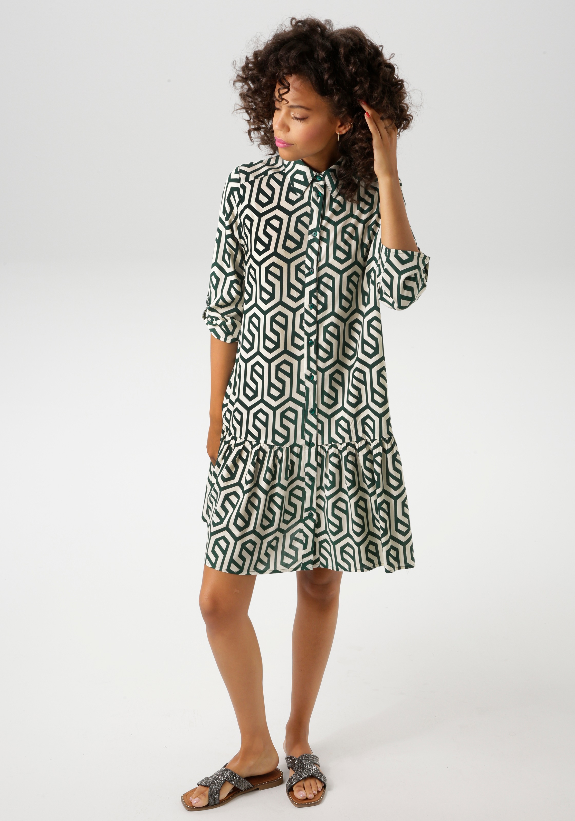 Aniston CASUAL Blusenkleid, mit grafischem Druck günstig online kaufen