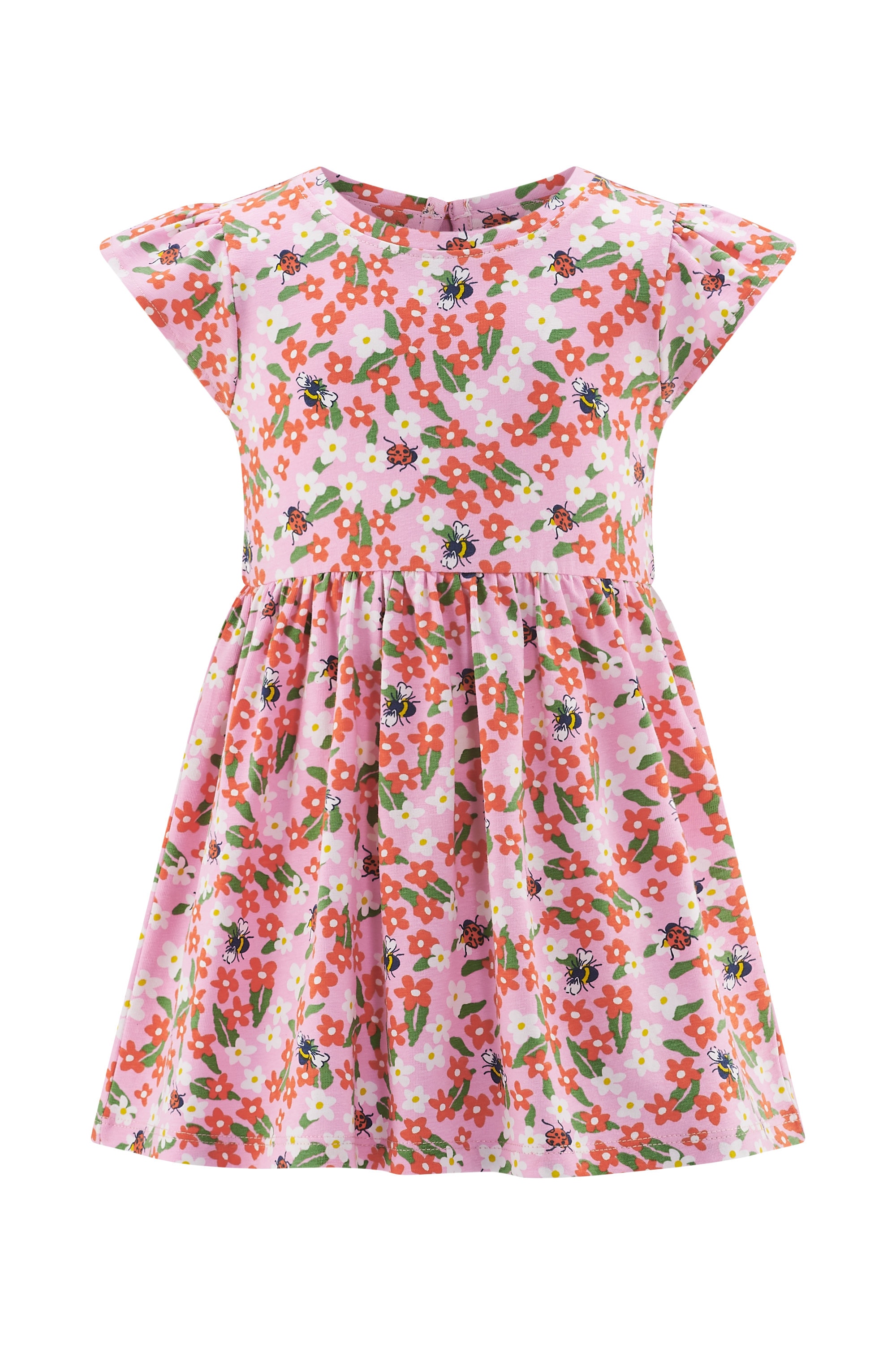 Sommerkleid HAPPY GIRLS "Mädchenkleid", Mädchen, Gr. 80, EURO-Größen, bubble gum, Stoff, 100% Baumwolle, normal, Kleider Sommerkleid