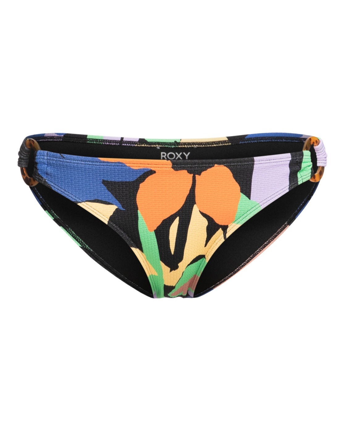 ROXY Damen Bikini-Hose "Color Jam", schwarz, Gr. M, 93% Nylon, 7% Elasthan, Badehosen