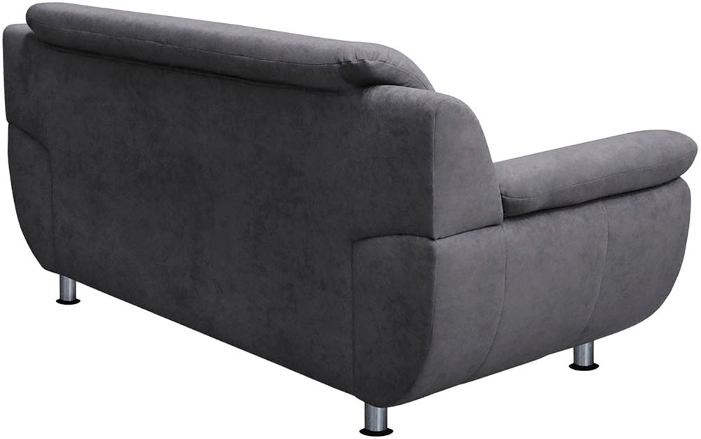 TRENDMANUFAKTUR 3-Sitzer »Rondo 207 cm, 3-Sitzer, komfortabel, Federkern optional, Chromfüße« wahlweise mit Federkern, pflegeleichte Bezügen, Unser Dauertiefpreis