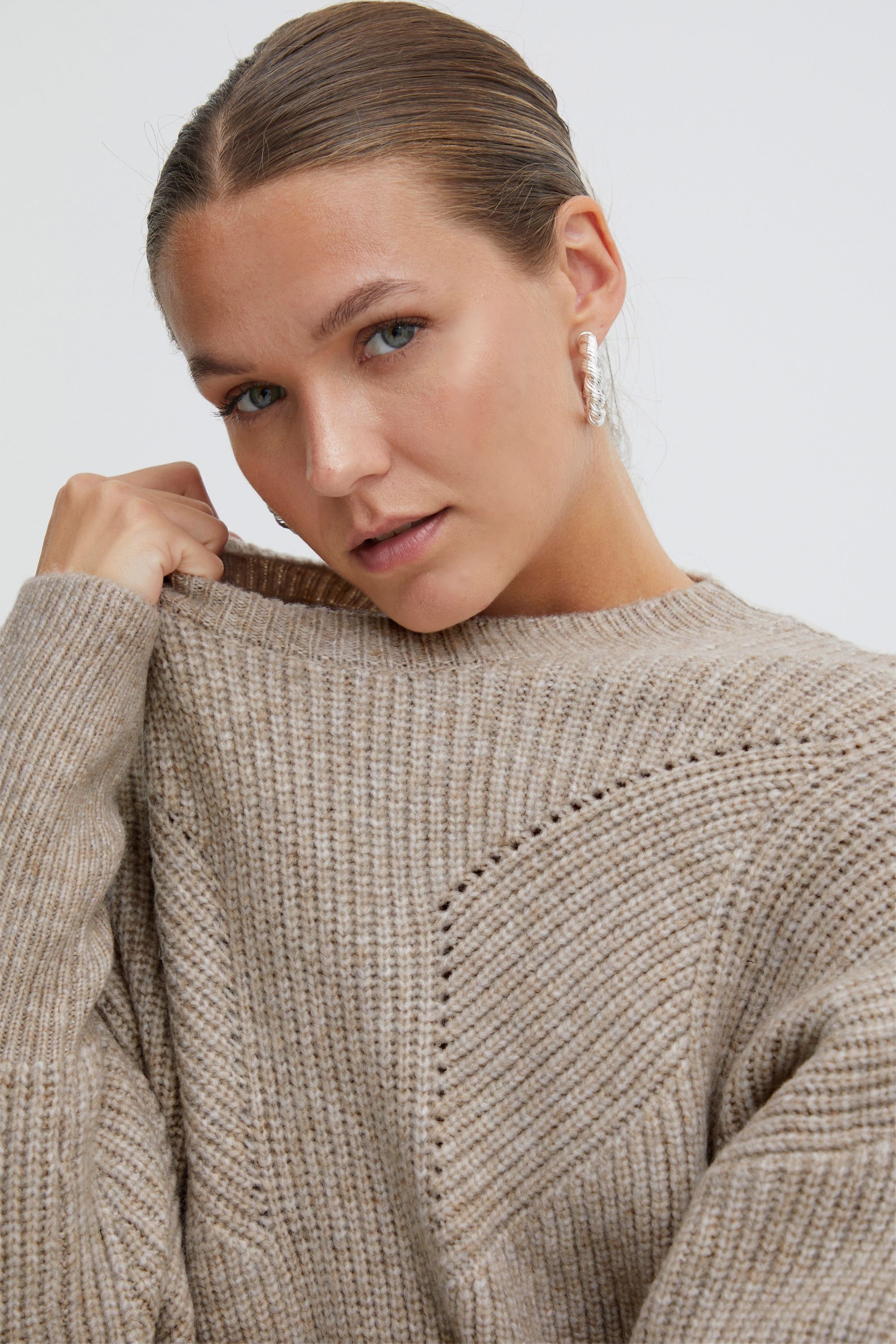 Ichi Strickfleece-Pullover »Strickpullover IHMylle«