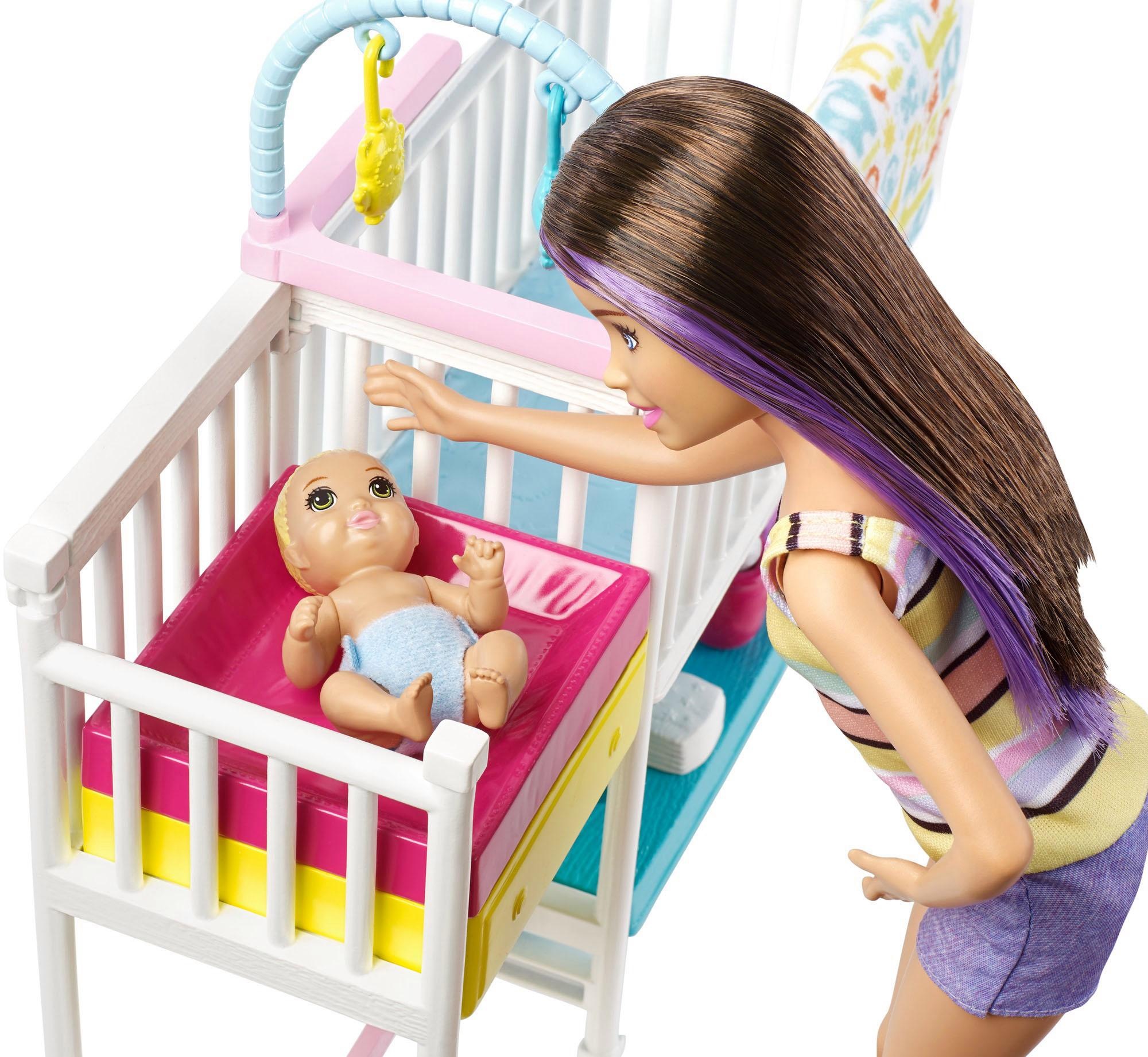 Barbie Anziehpuppe »Skipper Babysitters Kinderzimmer-Spielset«, inklusive Puppen