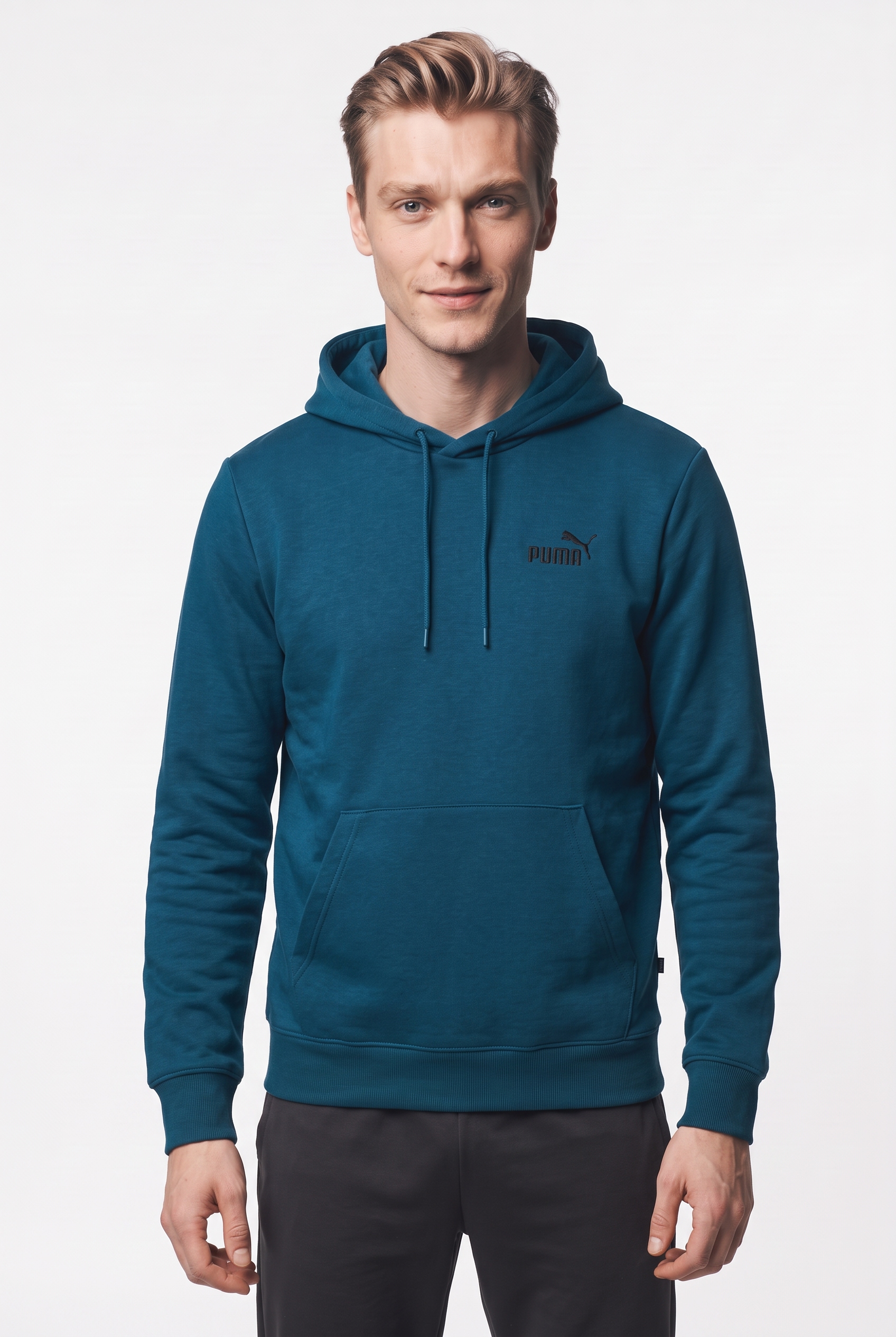 PUMA Kapuzensweatshirt »ESS SMALL NO 1 LOGO HOODIE FL S«, mit Kapuze, mit angesetztem Bündchen am Ärmel
