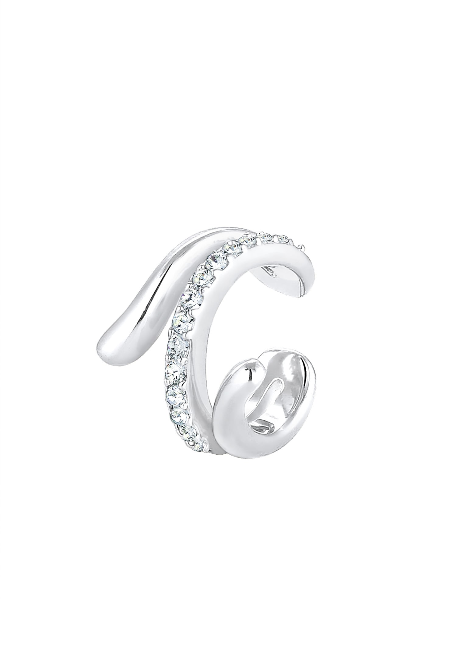 Elli Single-Ohrhaken »Single Earcuff Twisted Kristalle 925 Silber«