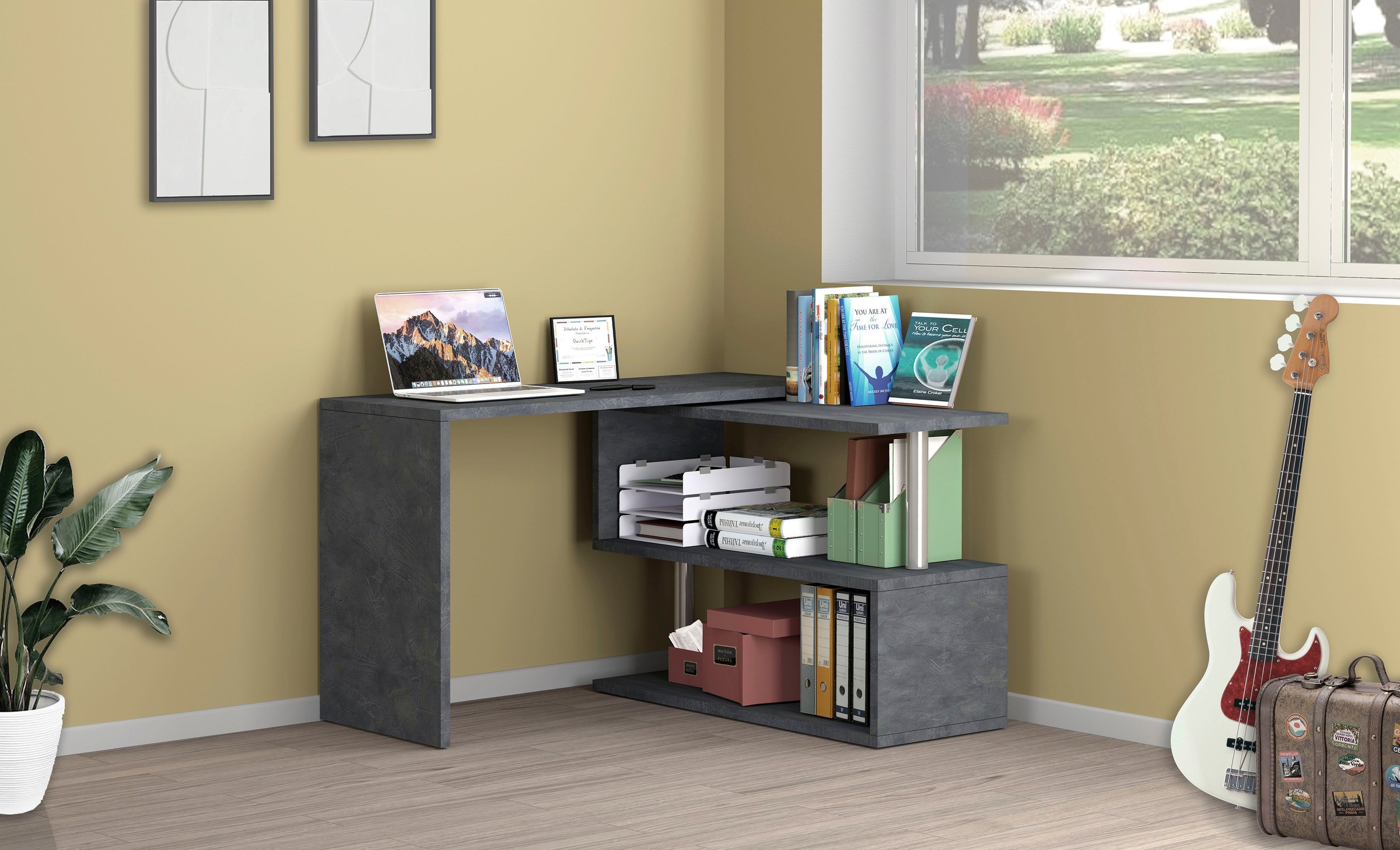 Home affaire Schreibtisch "Volta, Made in Italy" multifunktional - als Comp günstig online kaufen