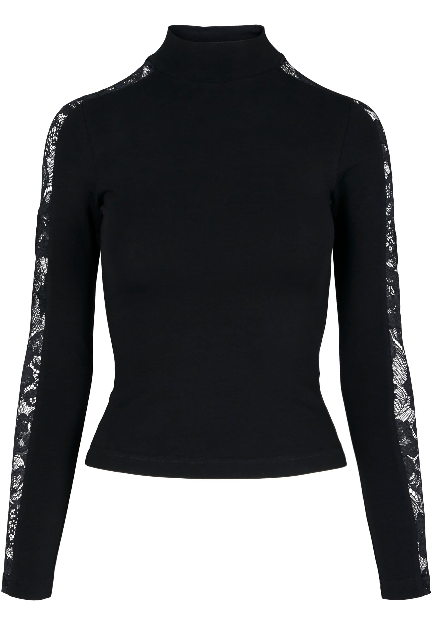 URBAN CLASSICS T-Shirt "Urban Classics Damen Ladies Lace Striped LS" 1 Stk. günstig online kaufen