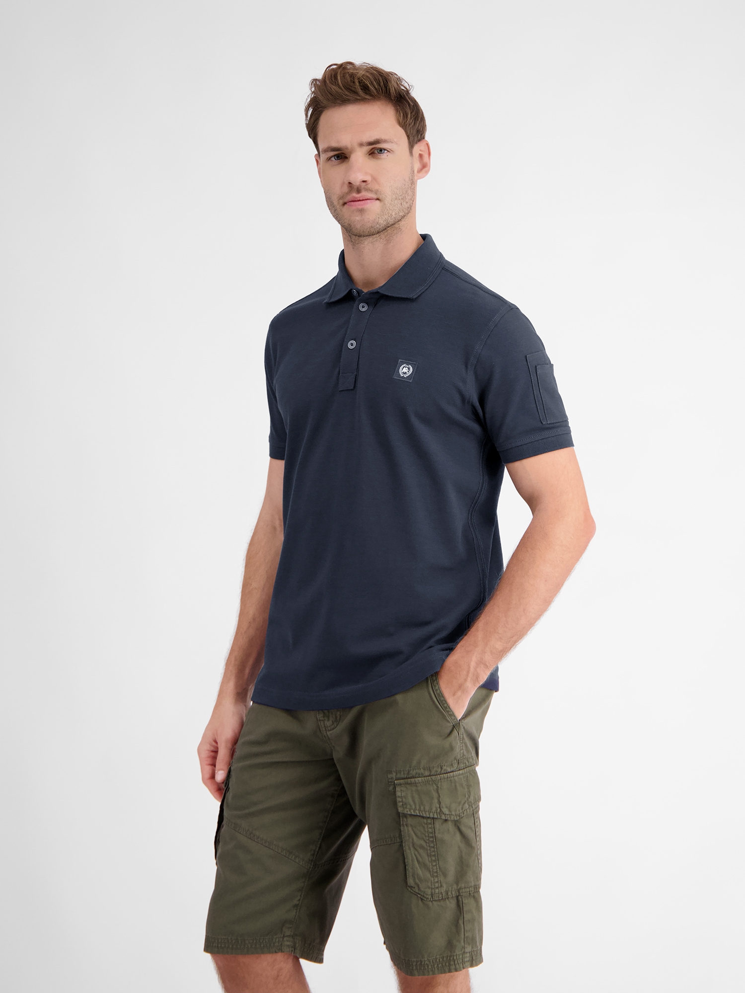 LERROS Poloshirt "LERROS Poloshirt mit Punkt-Print" günstig online kaufen