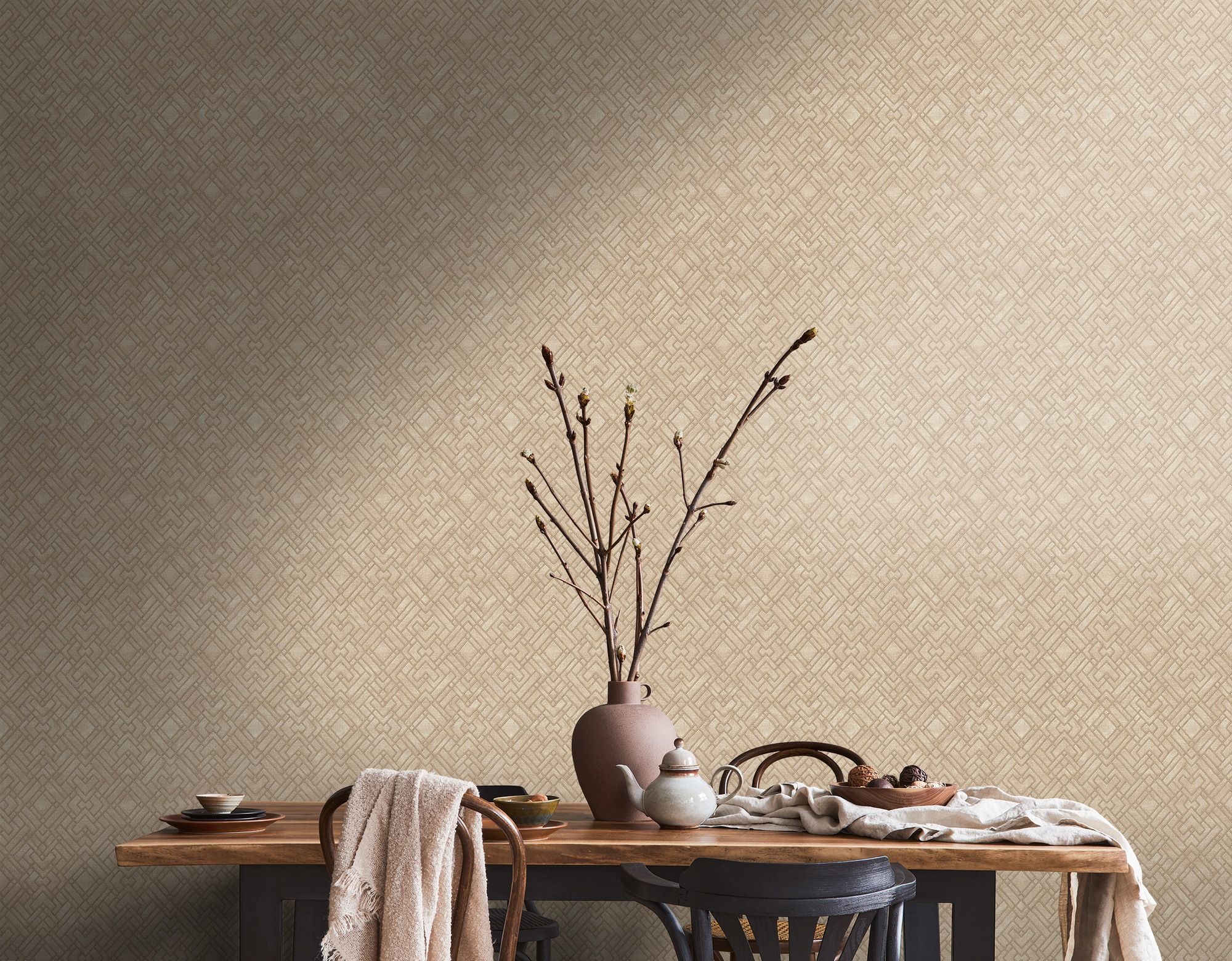 living walls Vliestapete »Metropolitan Stories. Travel Styles. Tapete Grafisch«, glänzend-abstrakt-organisch, Metallic-Tapete Grafik Metallisch Glänzend Designtapete Hochwertig