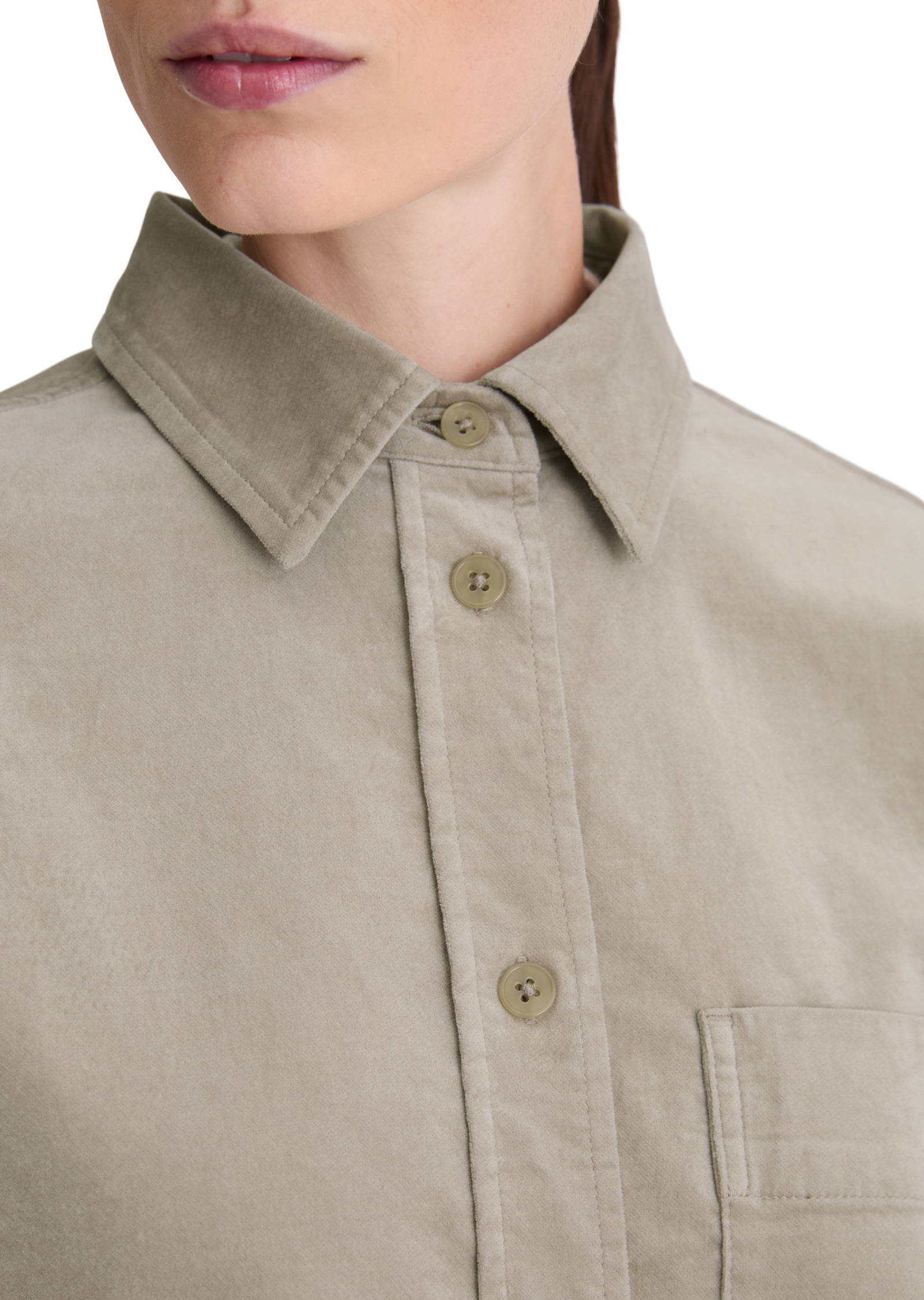 Marc O'Polo Hemdjacke »aus Organic Cotton Stretch« ohne Kapuze