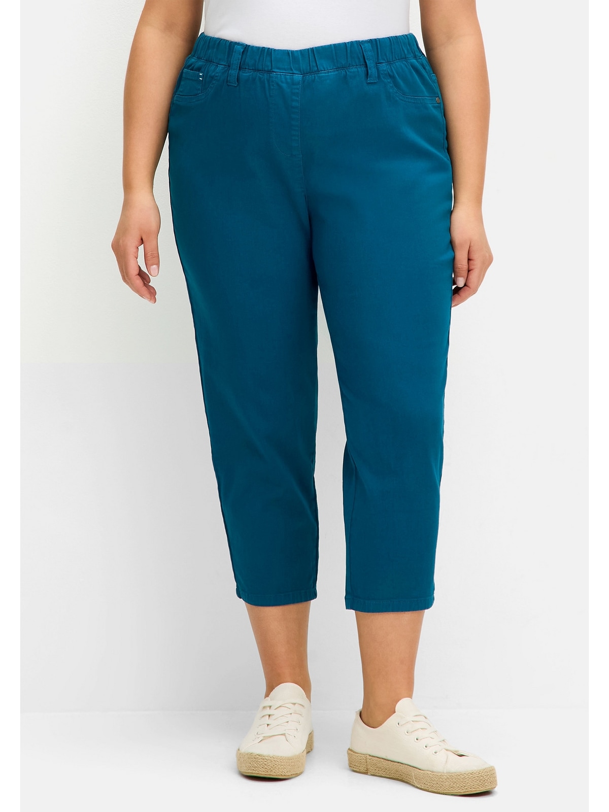 Sheego 7/8-Hose »Große Größen«, mit Gummibund, aus elastischem Twill