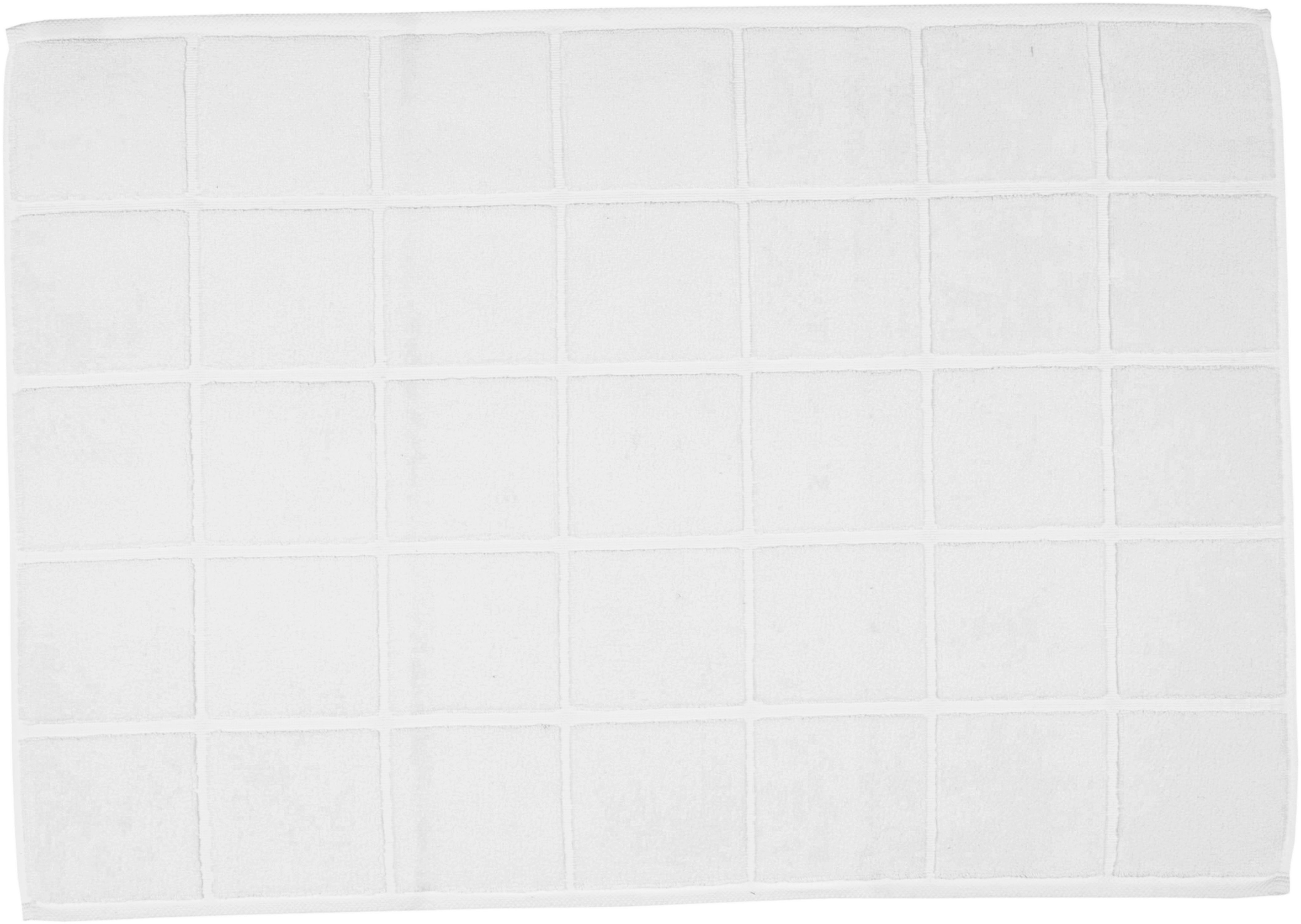 Hotelmatte ROSS, H:10mm, weiß, Baumwolle, Badematten, "Unifond", besonders weich, Badezimmerteppich, uni