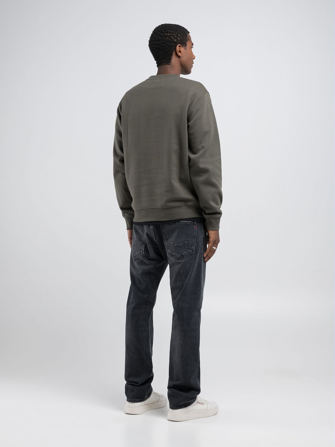 Replay Sweatshirt , mit V-Einsatz am Halsausschnitt
