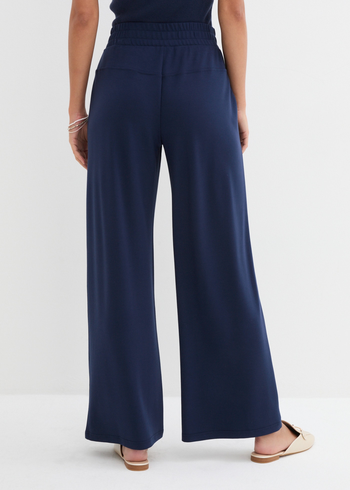 bonprix Marlene-Hose aus Jersey, Loose Fit, festlicher Stil