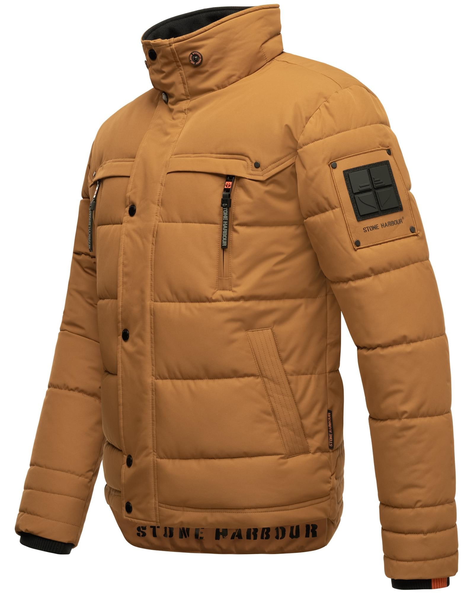 Stone Harbour Steppjacke »Witas«, mit Kapuze, gesteppte Herren Winterjacke mit abnehmbarer Kapuze