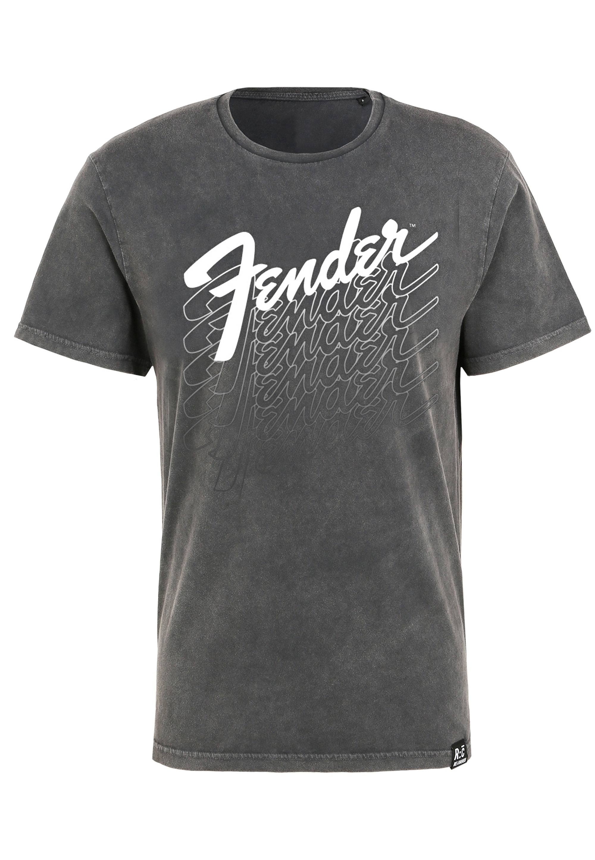 Recovered T-Shirt "Fender Logo Repeat Fade", 1 Stk. mit angesagtem Logoprin günstig online kaufen