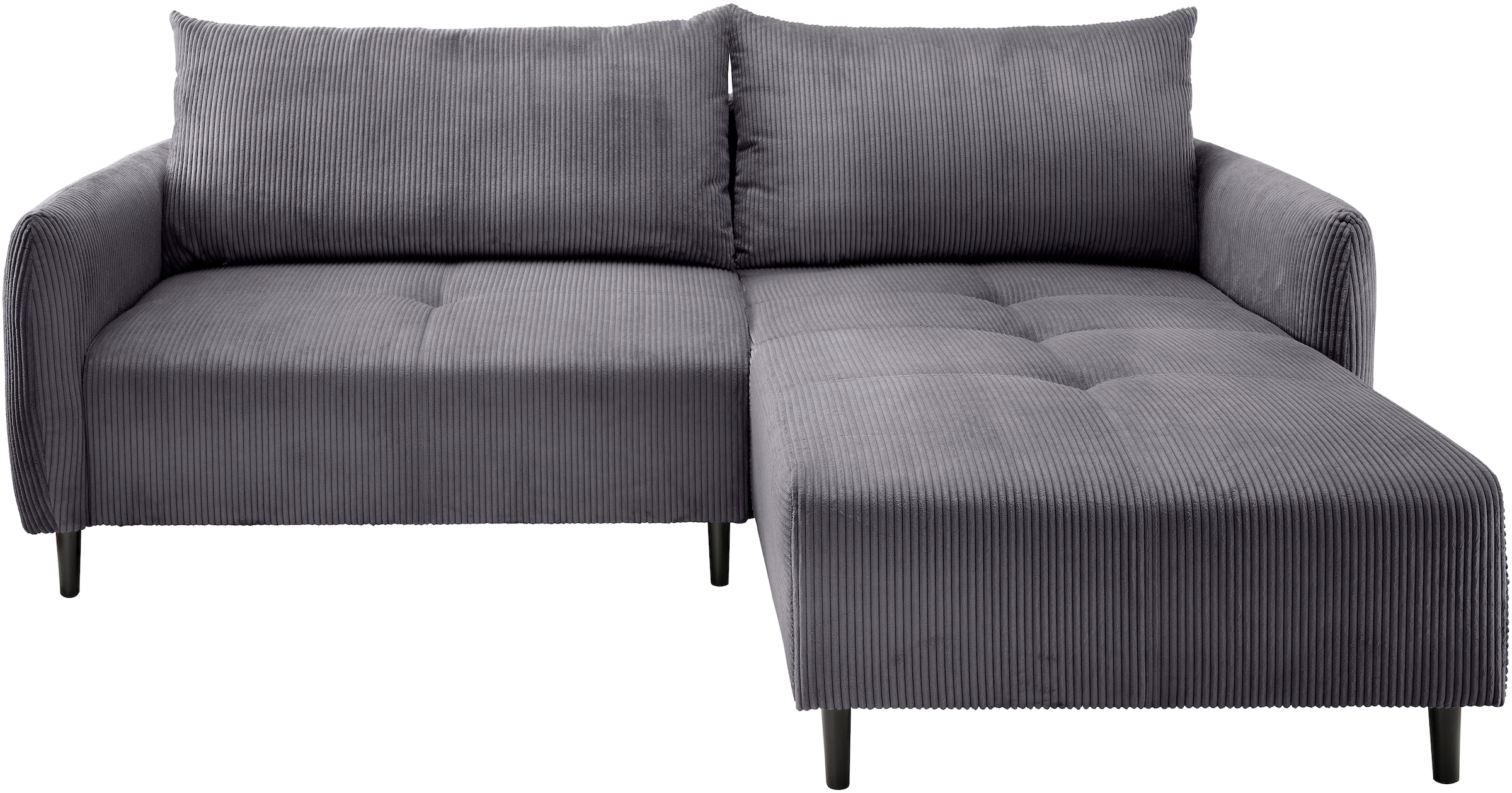 INOSIGN Ecksofa »Mara, L-Form, aktueller Cord Bezug und tolle Farben, schmale Armlehnen«, whlw. mit Bettfunktion,Recamiere links/rechts montierbar, Breite 238cm