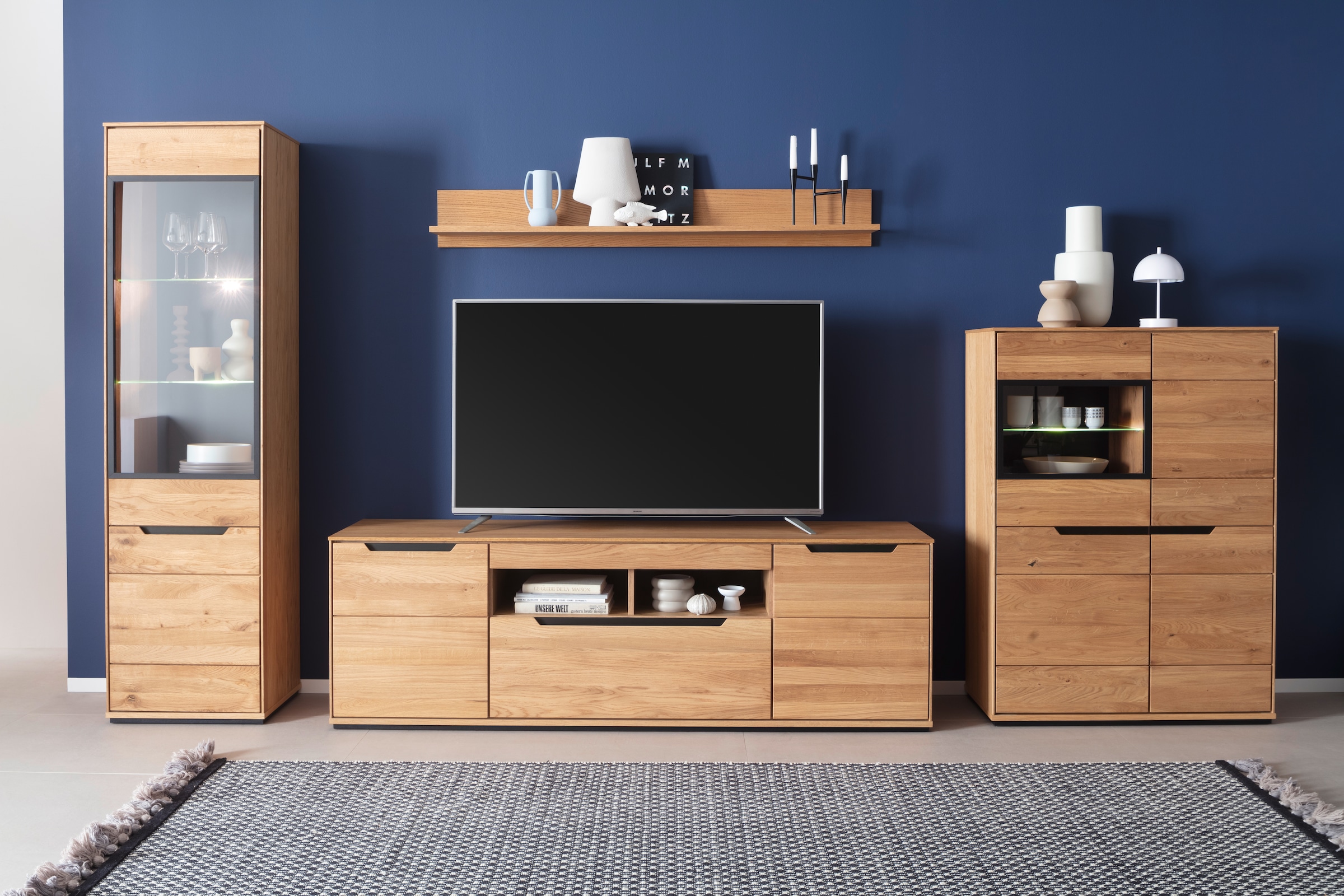 MCA living Wohnwand "Araya Wohnkombination II" Komplett-Set, optional: Glas günstig online kaufen