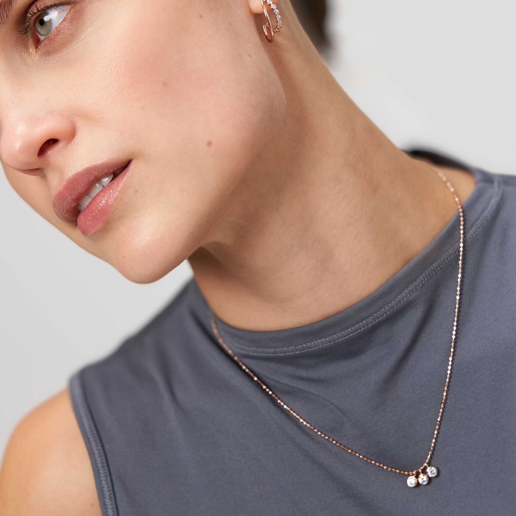 Tamaris Kette mit Anhänger »Schmuck Geschenk Silber 925 Halskette Tiny Glimmer«, mit Zirkonia (synth.)