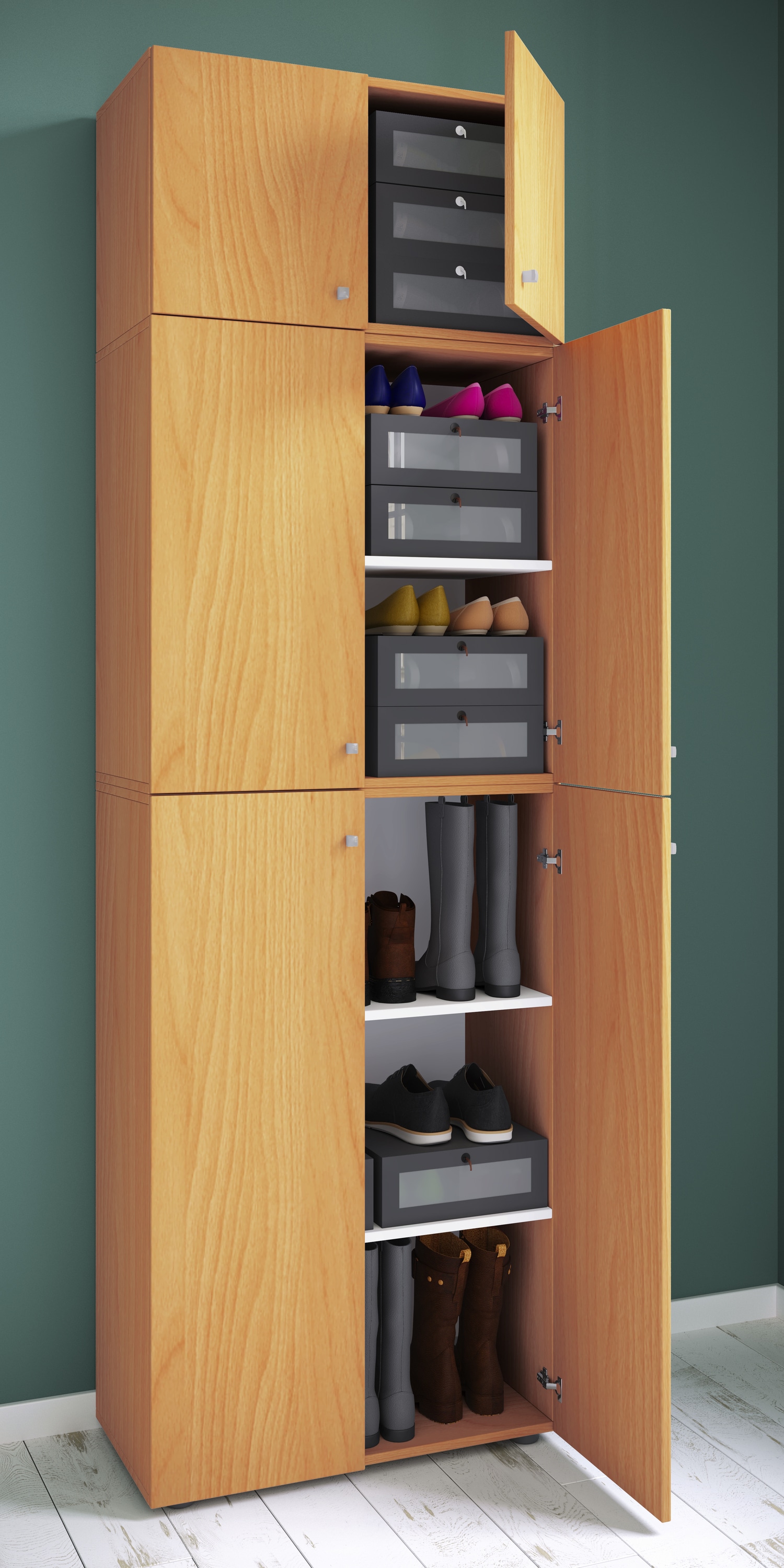 VCM Schuhschrank »XXL Schuhschrank Kleiderschrank Schrank Lona 5f A« 1 Stk. tlg.