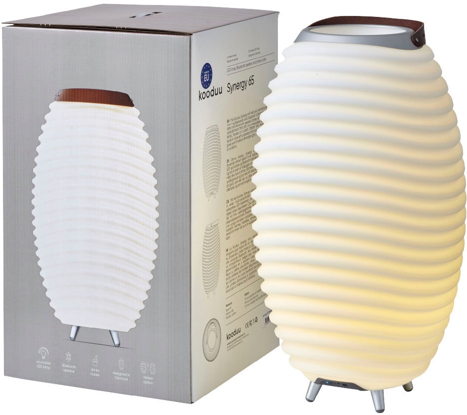 kooduu LED Stehlampe »Synergy Stereo | 1 65«, Hygge-Design,Bluetooth Lautsprecher flammig-flammig, BAUR Sound (Akku),Sektkühler,TWS