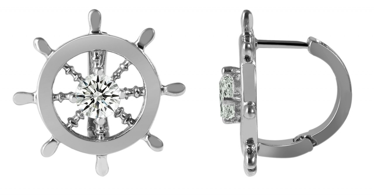 Adelia's Women Stud Earrings Stainless Steel Silver 19 mm