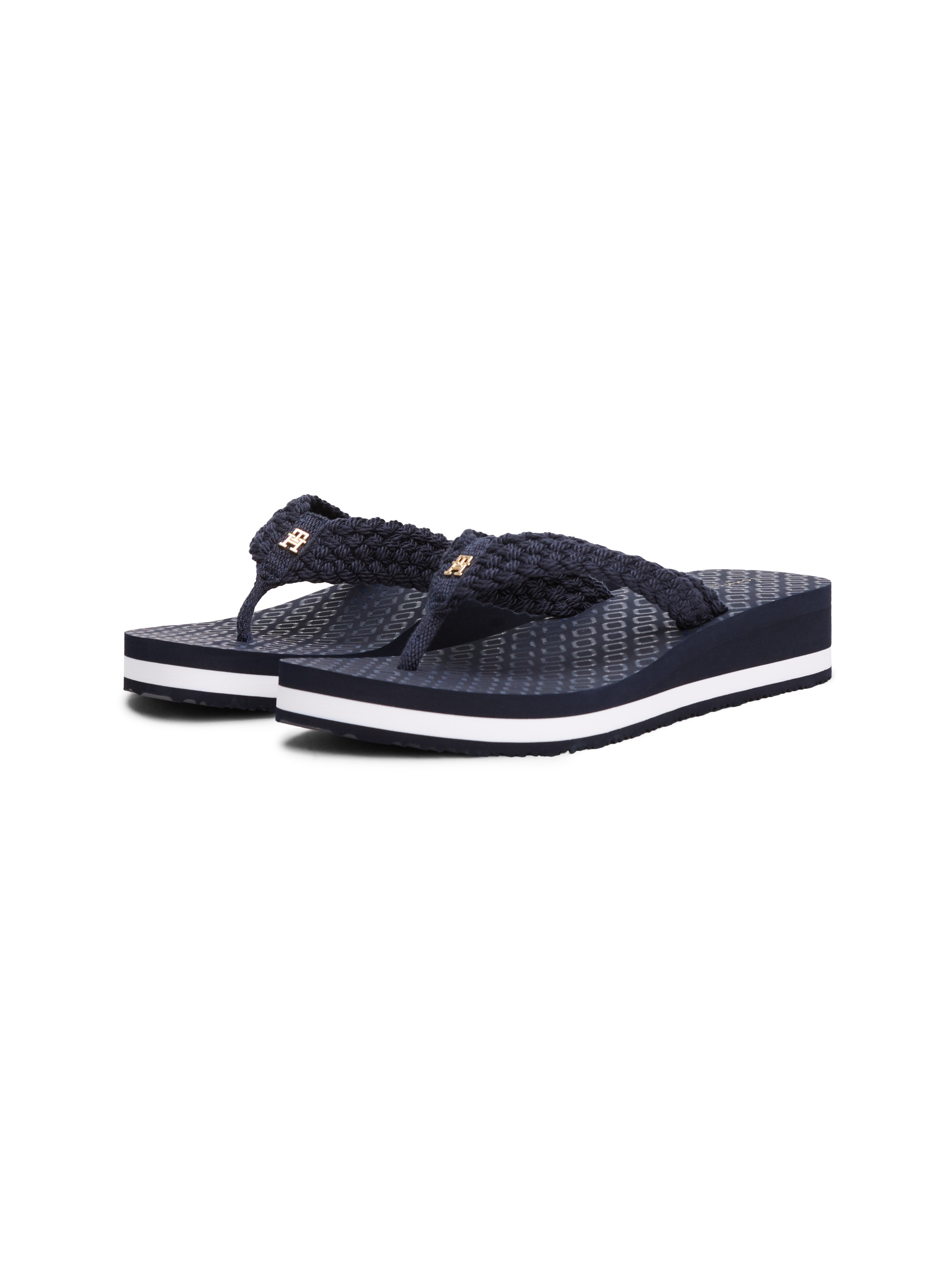 Tommy Hilfiger Dianette "TH CROCHET MID BEACH SANDAL", Keilabsatz, Plateau, günstig online kaufen