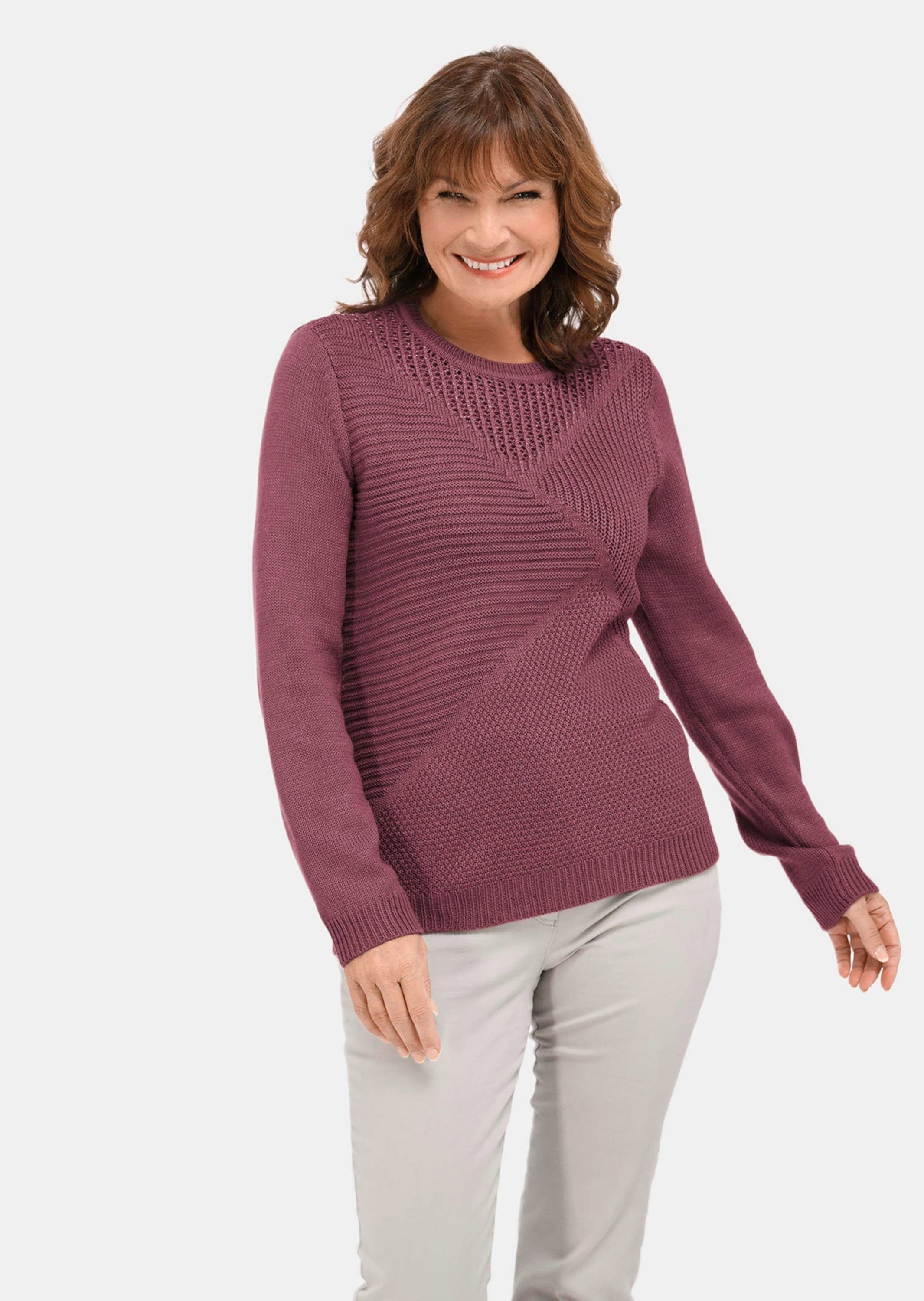 GOLDNER Strickpullover "Pflegeleichter Pullover in hochwertiger Rippenstruk günstig online kaufen