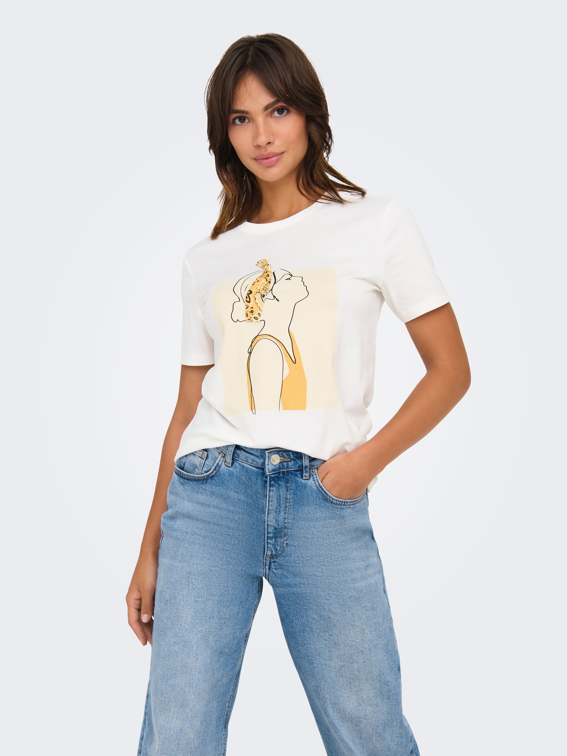 ONLY Kurzarmshirt »ONLCLARA S/S TEE CS JRS«