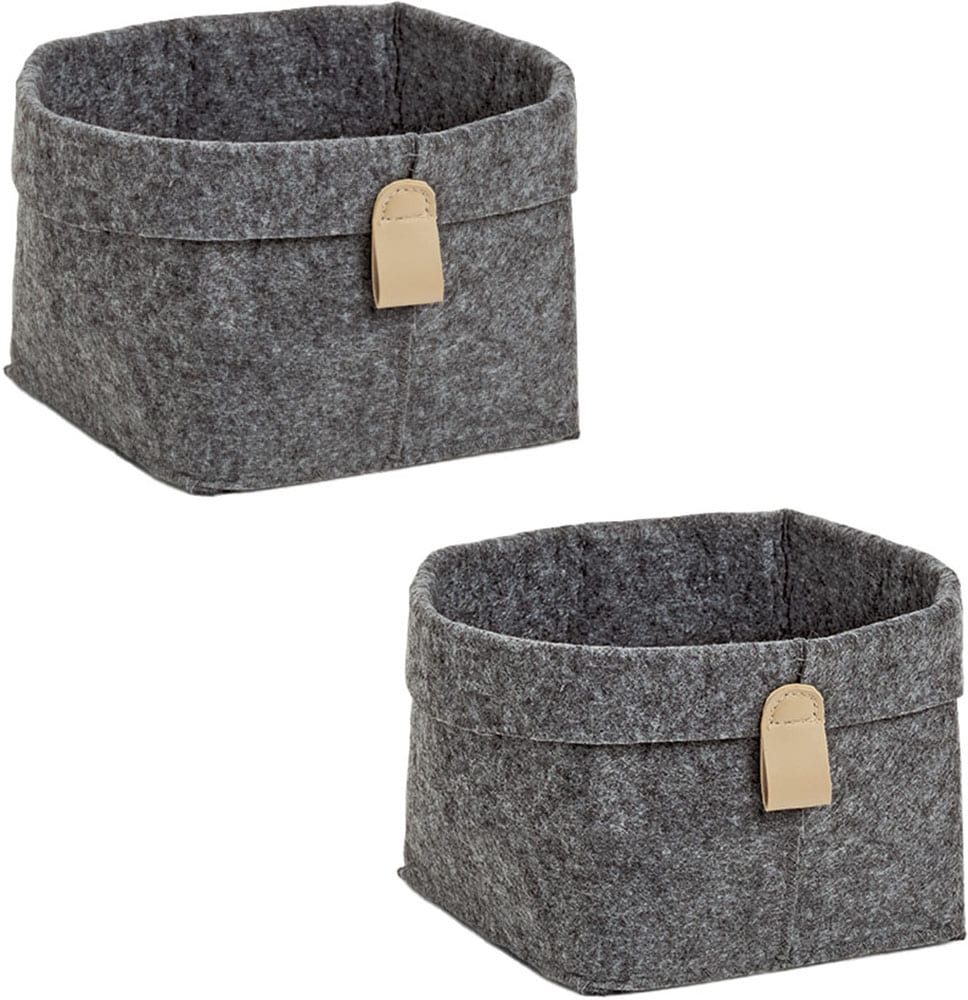 Zeller Present Aufbewahrungskorb "Aufbewahrungskorb, Filz, grau, 2-tlg." au günstig online kaufen
