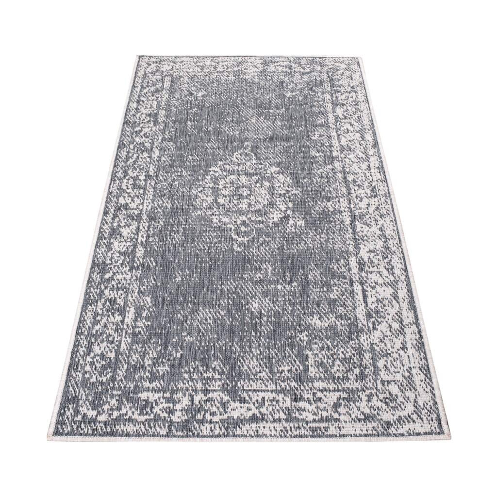 Carpet City Outdoorteppich »DUO RUG 5577« rechteckig 5 mm Höhe Wendeteppich Wetterfest In- & Outdoor, Balkon, Terrasse, Wohnzimmer