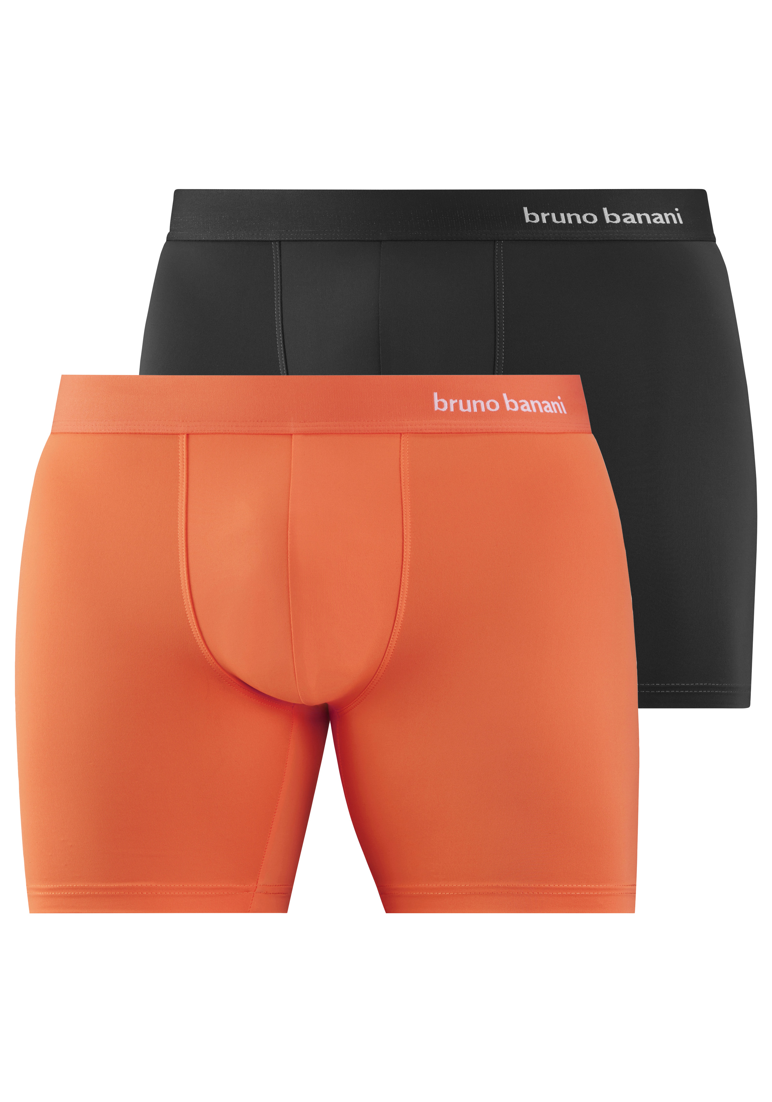 Bruno Banani Boxer "Boxershorts" Packung, 2 Stk. schnelltrocknende Microfaser, aus Polyamid und Elasthan