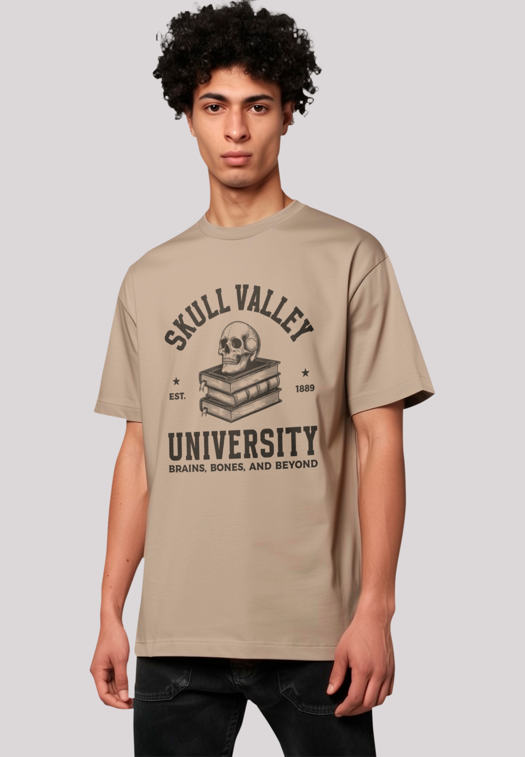 F4NT4STIC T-Shirt "Halloween University skull valley", Premium Qualität, Un günstig online kaufen