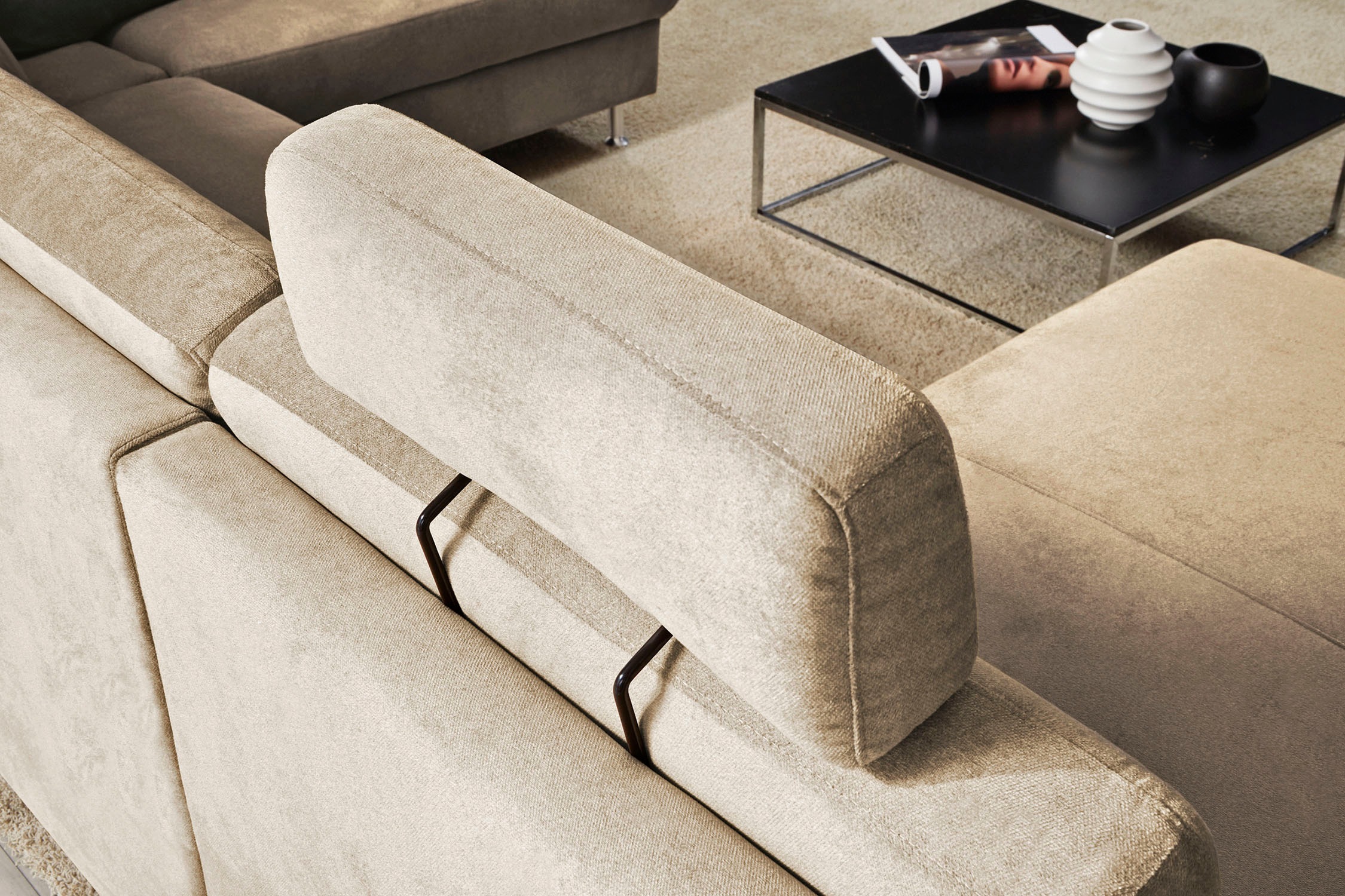 CALIZZA INTERIORS Wohnlandschaft »Onyx U-Form«, (3 St.), wahlweise mit Bettfunktion und Bettkasten