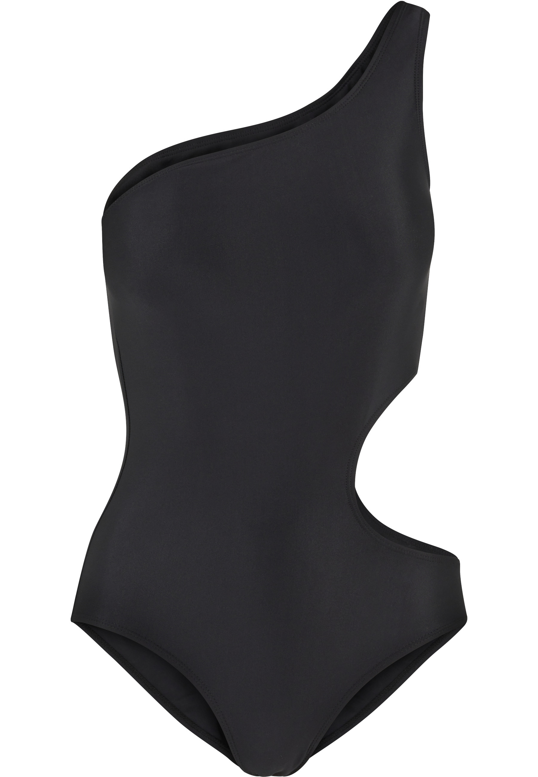 URBAN CLASSICS Badeanzug "Urban Classics Damen Ladies Asymmetric Cut Out Swimmsuit"