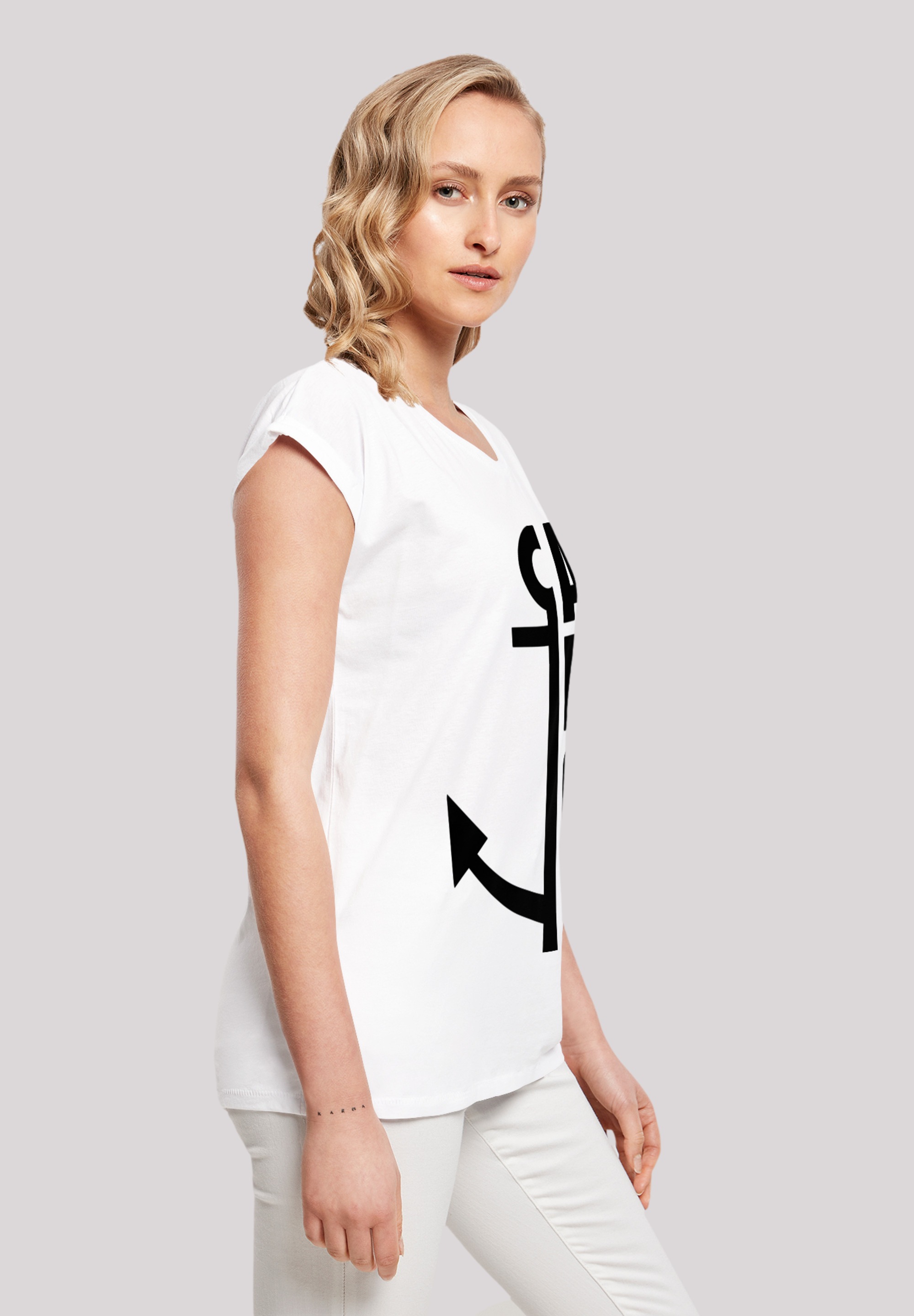 F4NT4STIC T-Shirt »Ahoi Anker Knut & Jan Hamburg«, Print