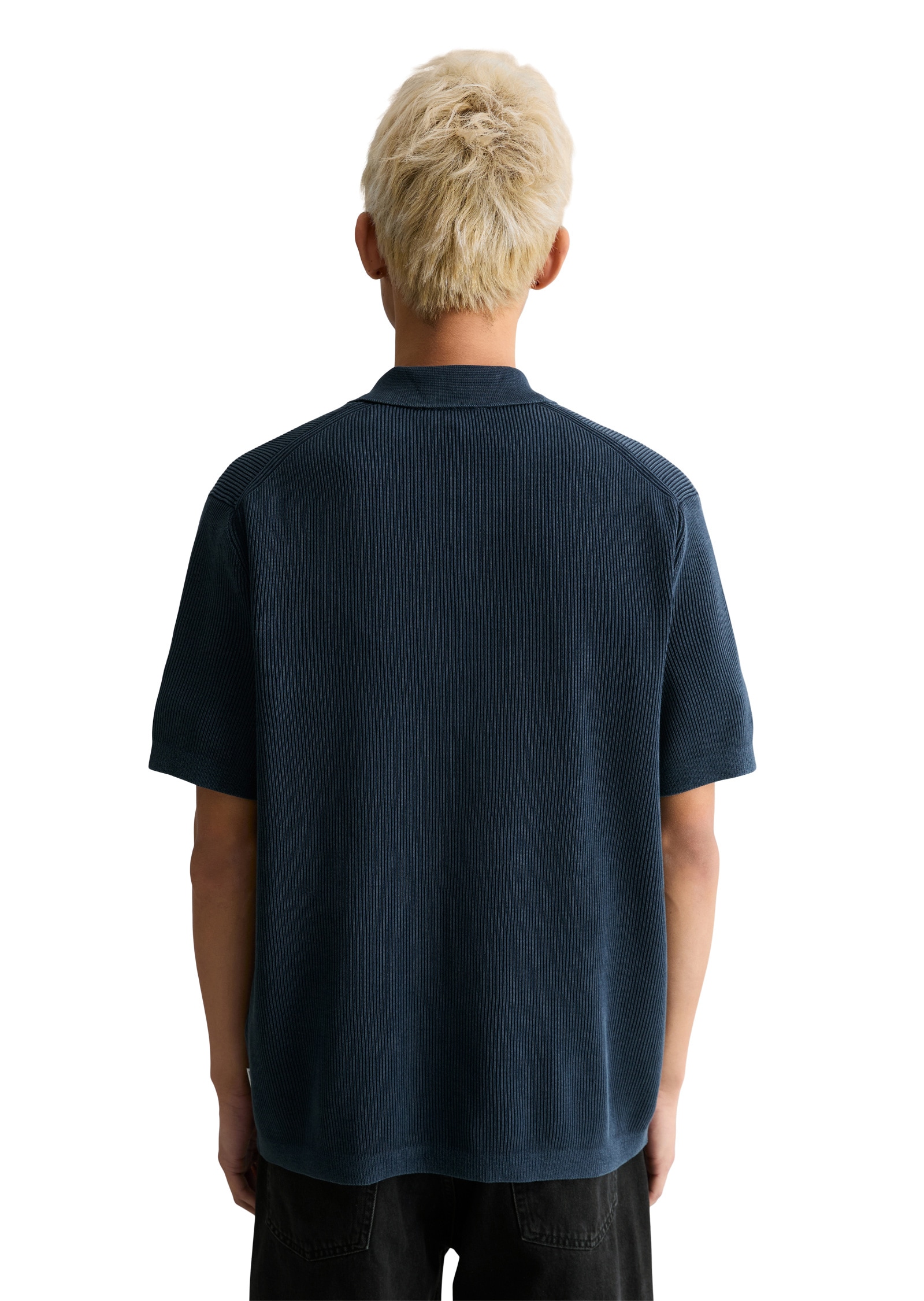 Marc O'Polo DENIM Poloshirt »mit feiner Rippstruktur«