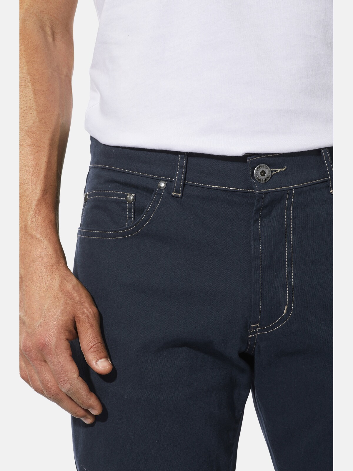 5-Pocket-Hose BABISTA "Hose VESTASTIL", Herren, Gr. 62, N-Gr, blau (dunkelblau), Obermaterial: 98% Baumwolle CO. 2% Elasthan EL., Hosen 5-Pocket-Hose 3