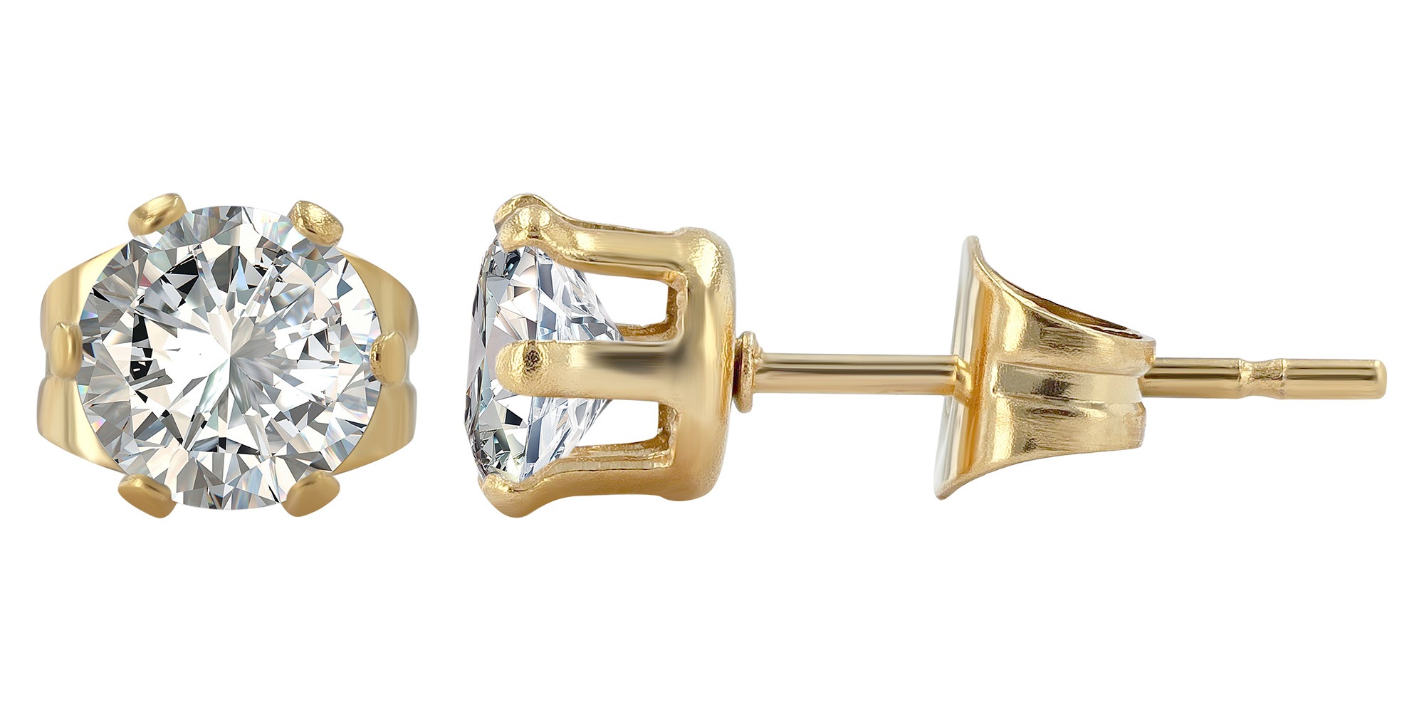 ADELIA ́S Damen Kettenanhänger "Damen Anhänger aus Edelstahl mit Zirkonia", Edelstahl, gold, Edelstahl, Schmuckanhänger, Eine schöne Geschenkidee für