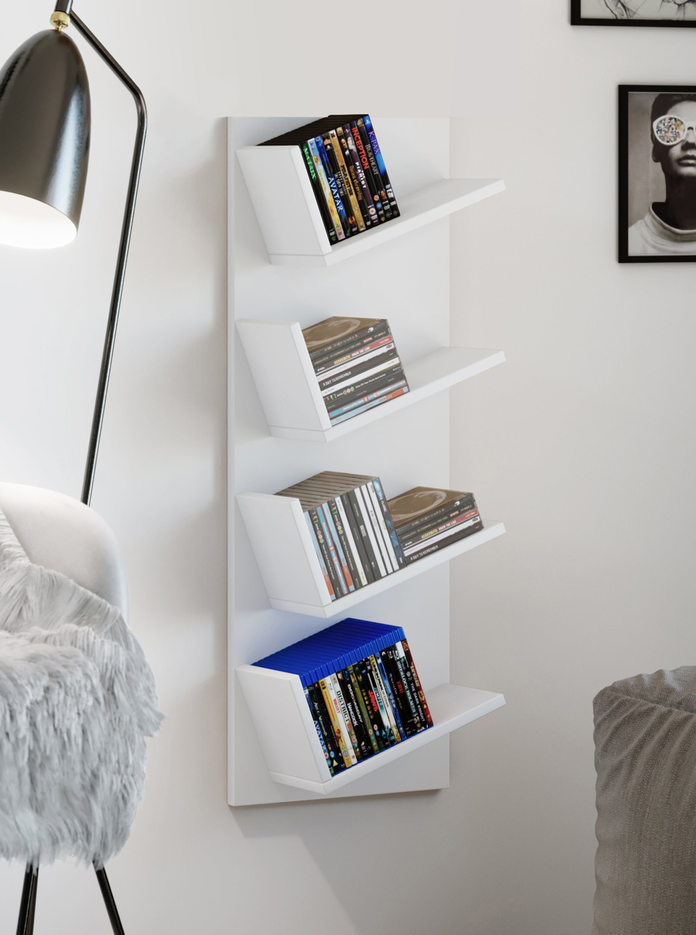 VCM Wandregal »VCM Holzregal hängend | platzsparendes Regal | Maße: H. 90 x B. 33 x T. 16 cm | Elegantes Regal hängend | Aufbewahrungsregal | Bücherregal | Wandboard - Lansi Mini«