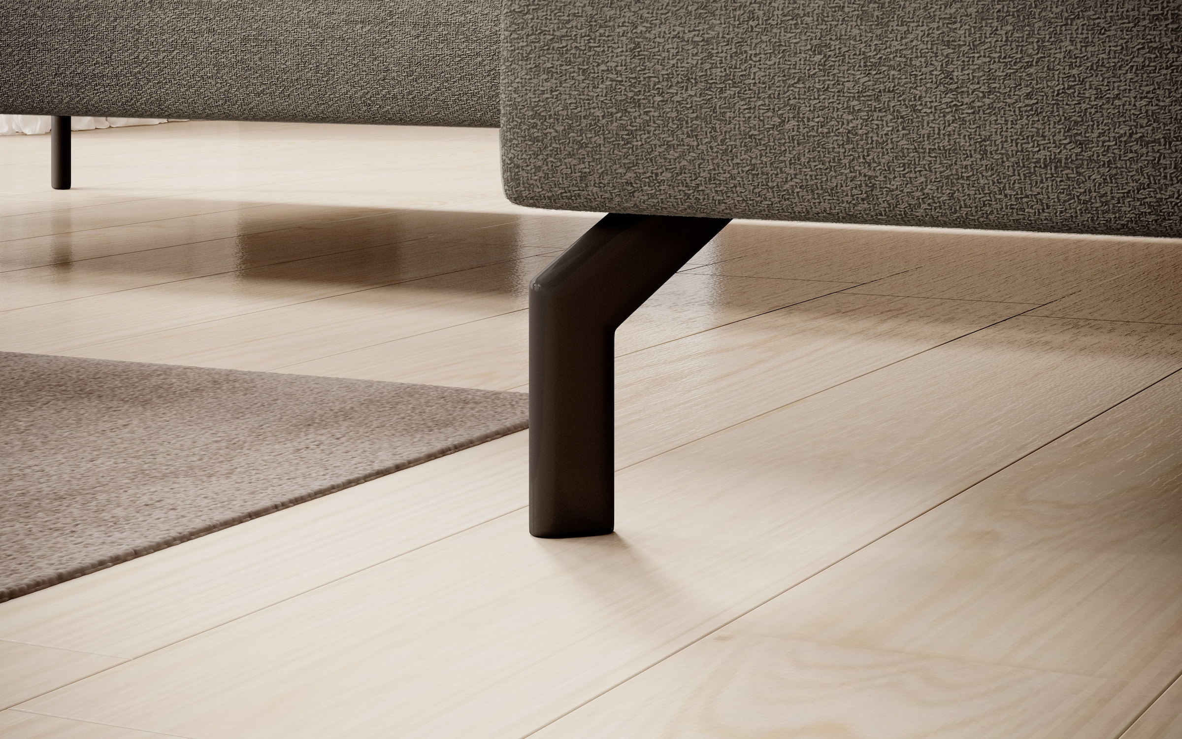 INOSIGN Ecksofa »Cross, mit softem Sitz, L-Form, wendbare Zierkissen, Breite 284 cm«, Couch mit vielen Kissen, stylische Kreuznaht, elegante Metallfüße