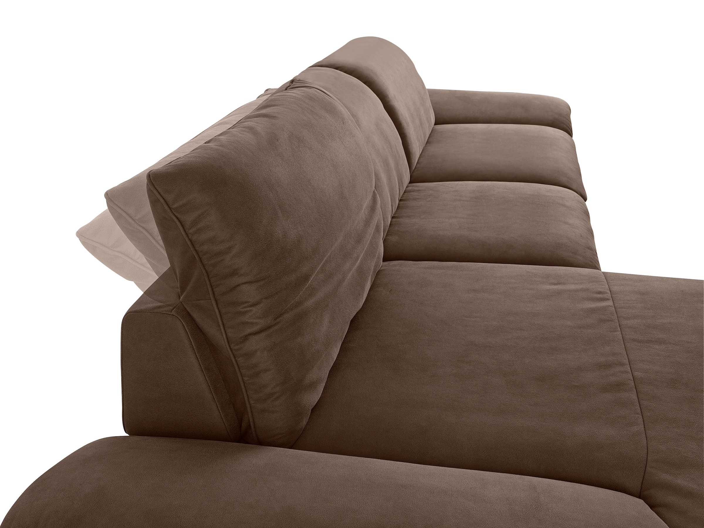 W.SCHILLIG Ecksofa »enjoy&MORE, Designsofa, bequem, zeitlos und elegant, L-Form«, mit Sitztiefenverstellung, Füße silber matt, Breite 340 cm