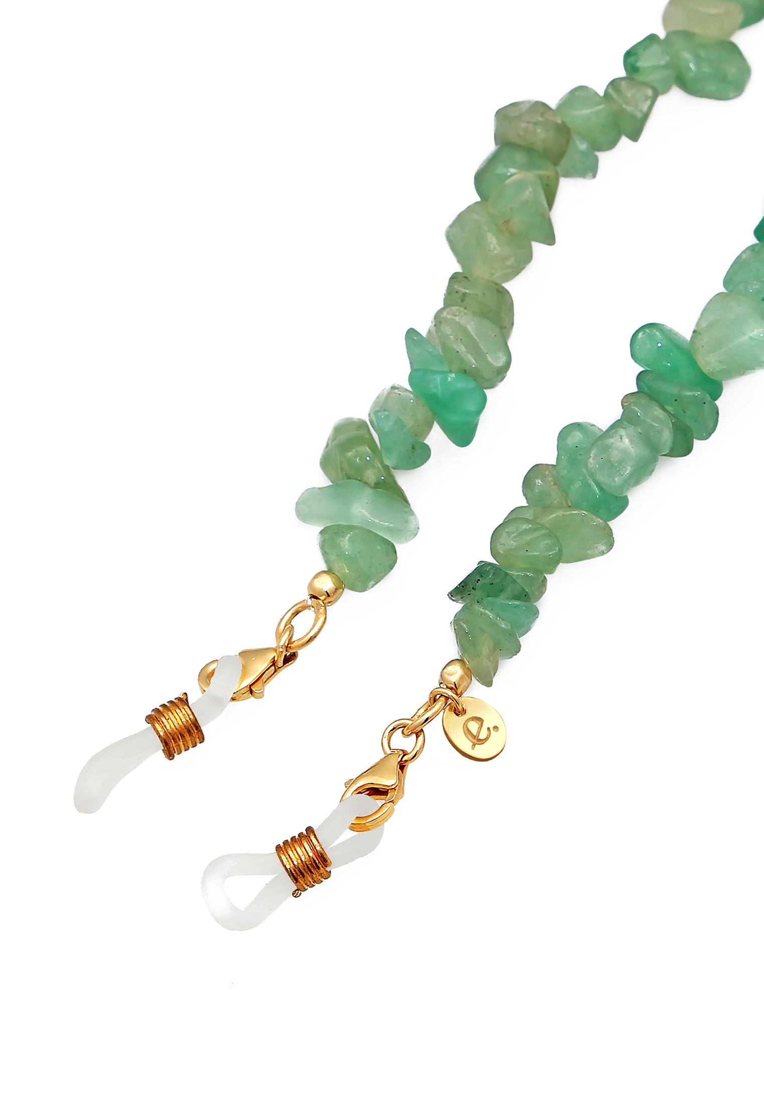 Elli Premium Schmuckset »Schmuckzubehör Brillenkette Aventurin Beads 925 Silber« ()