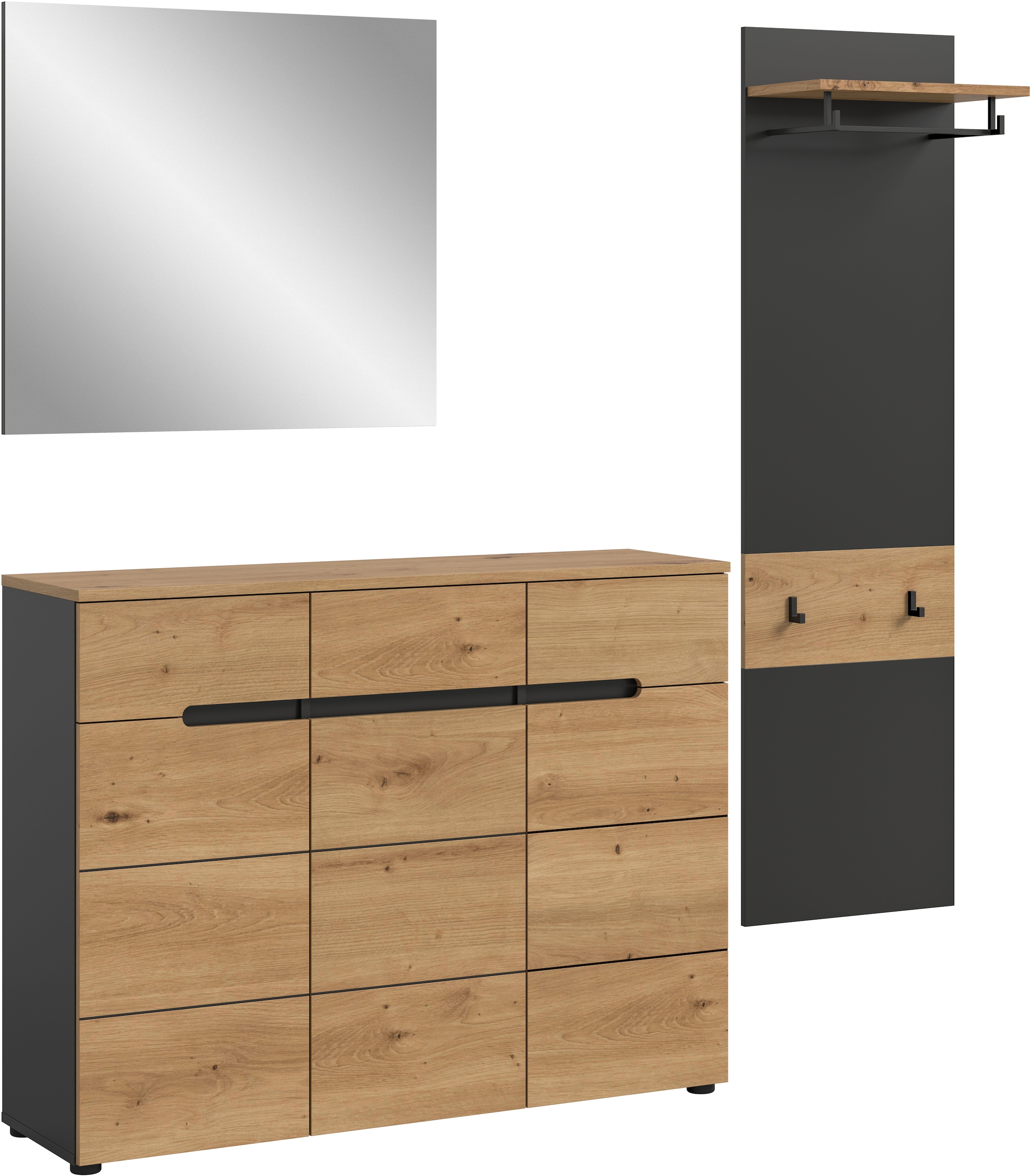 INOSIGN Garderoben-Set, (Set, 3 St., bestehend aus: Kommode, Spiegel und Ga günstig online kaufen