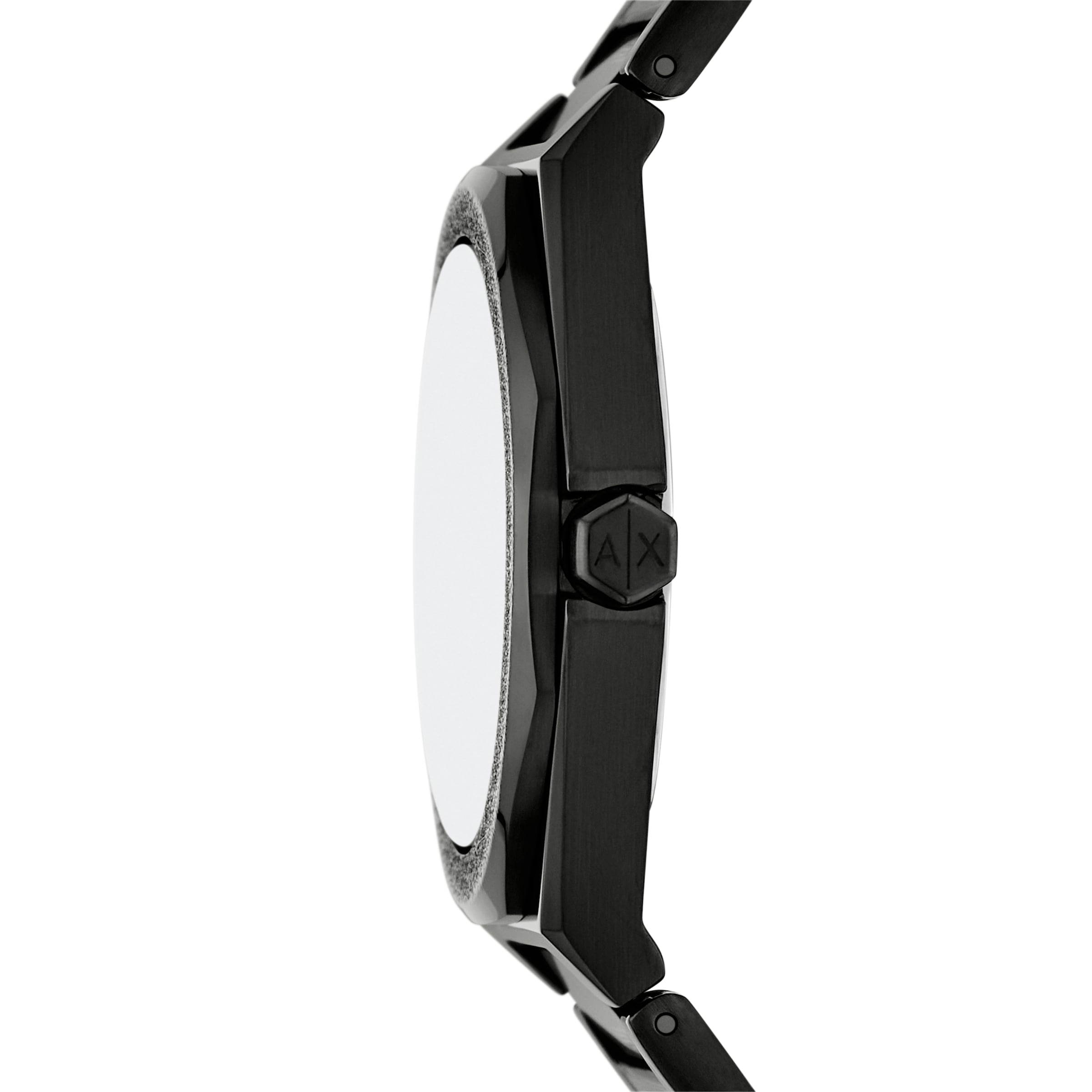 ARMANI EXCHANGE Quarzuhr Armbanduhr, Damenuhr, Edelstahlarmband, analog, Glassteine