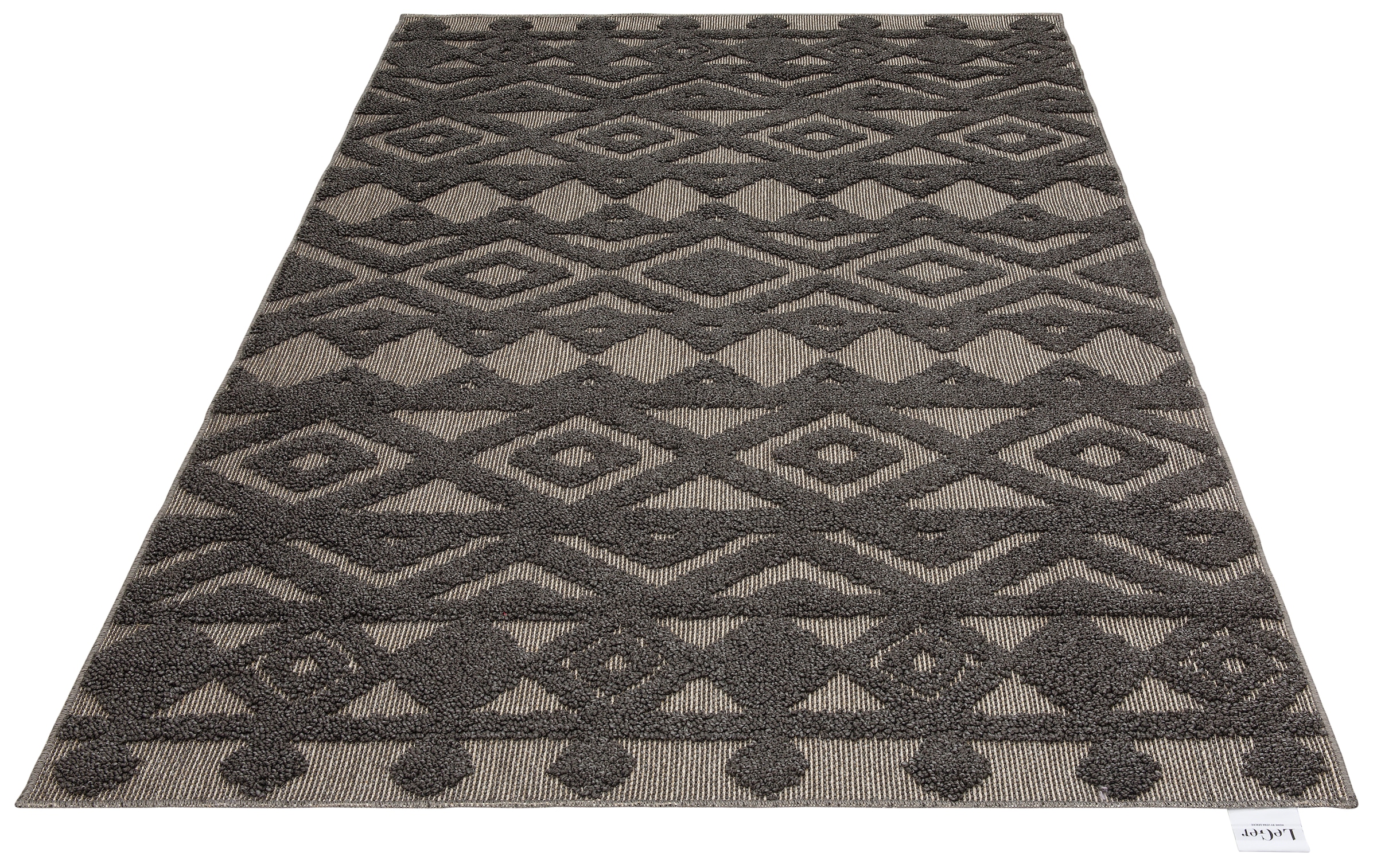 Teppich »Askja«, rechteckig, mit Woll-Look, Hoch-Tief Effekt, Teppich im Boho Stil