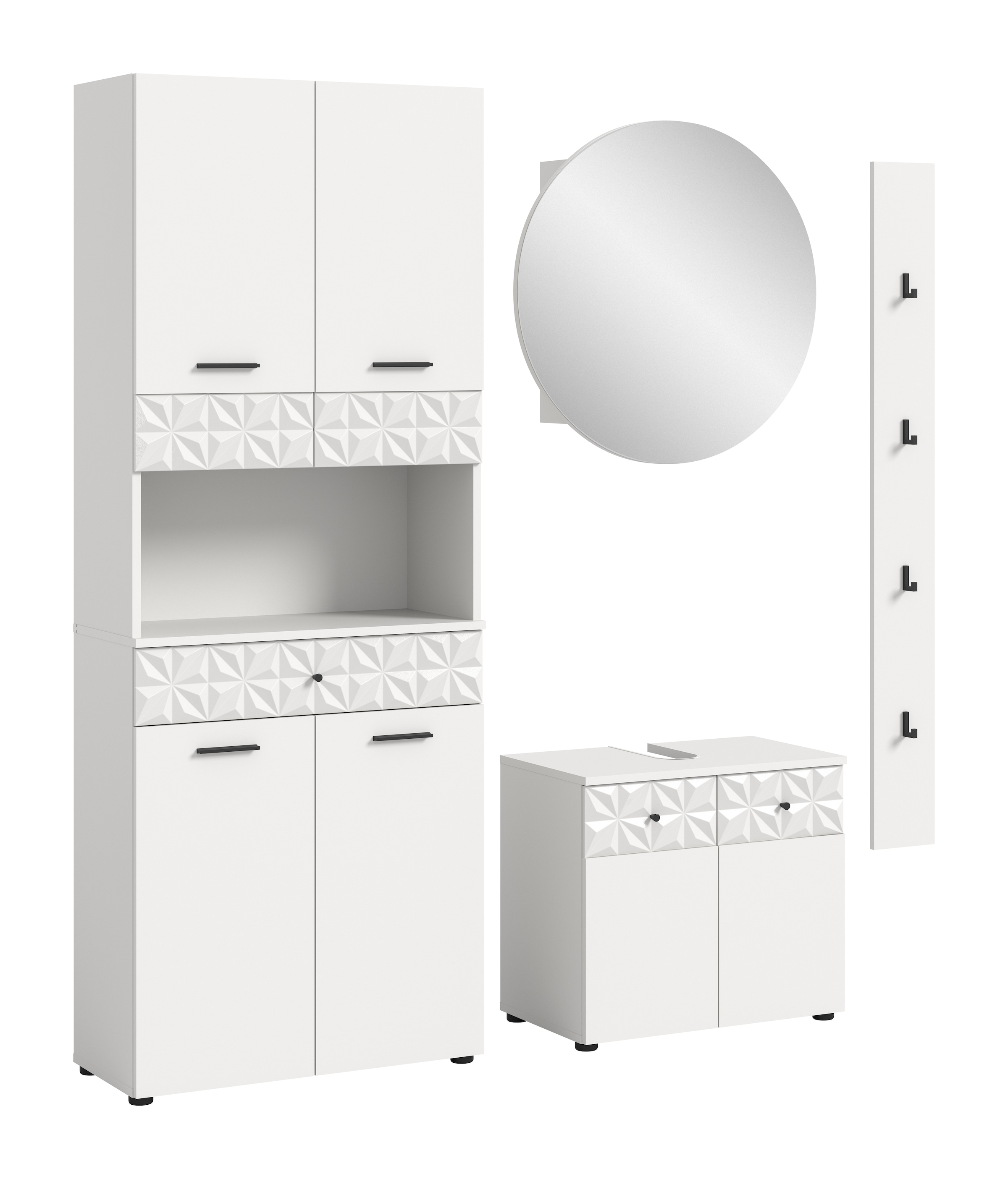 INOSIGN Badezimmer-Set "VICENZA, TOPSELLER, Breite 176cm, 4-teilig, mit Orn günstig online kaufen