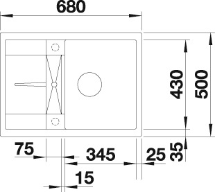 Blanco Granitspüle »METRA 45 S Compact«, aus SILGRANIT®