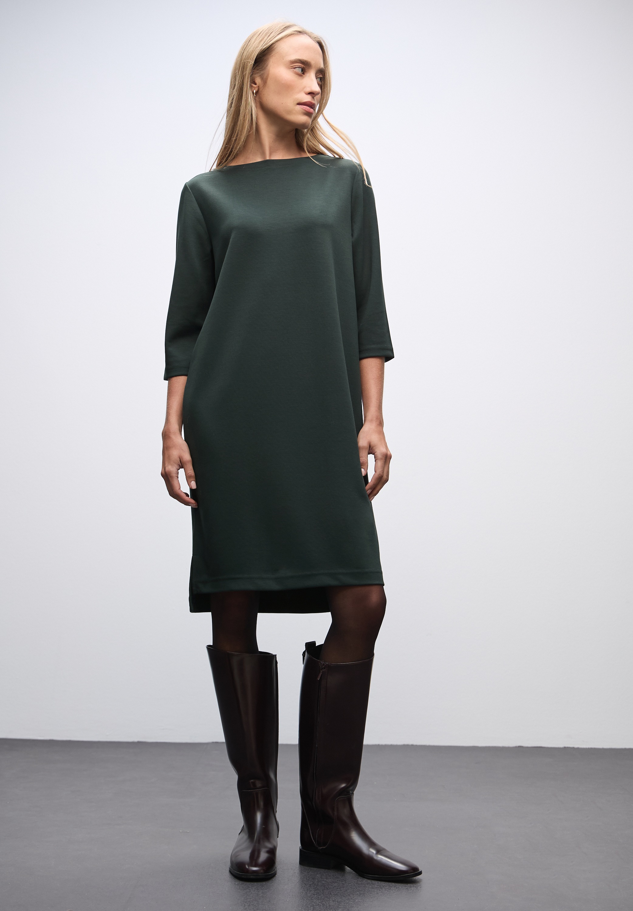 STREET ONE Sweatkleid Ohne Taschen knielang